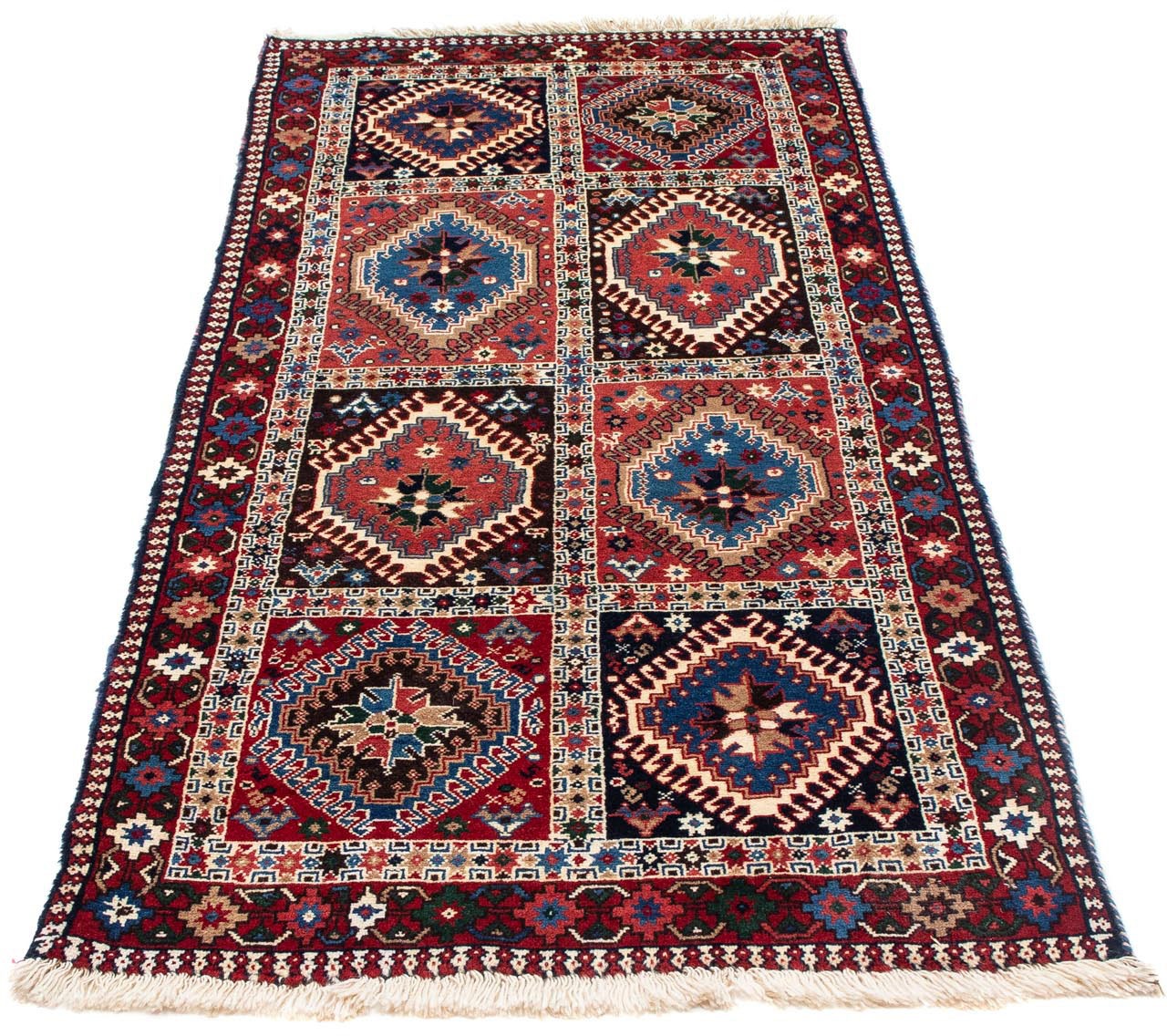 Image of morgenland Hochflor-Läufer »Yalameh Medaillon Rosso 193 x 82 cm«, rechteckig, 1 mm Höhe, Handgeknüpft bei Ackermann Versand Schweiz