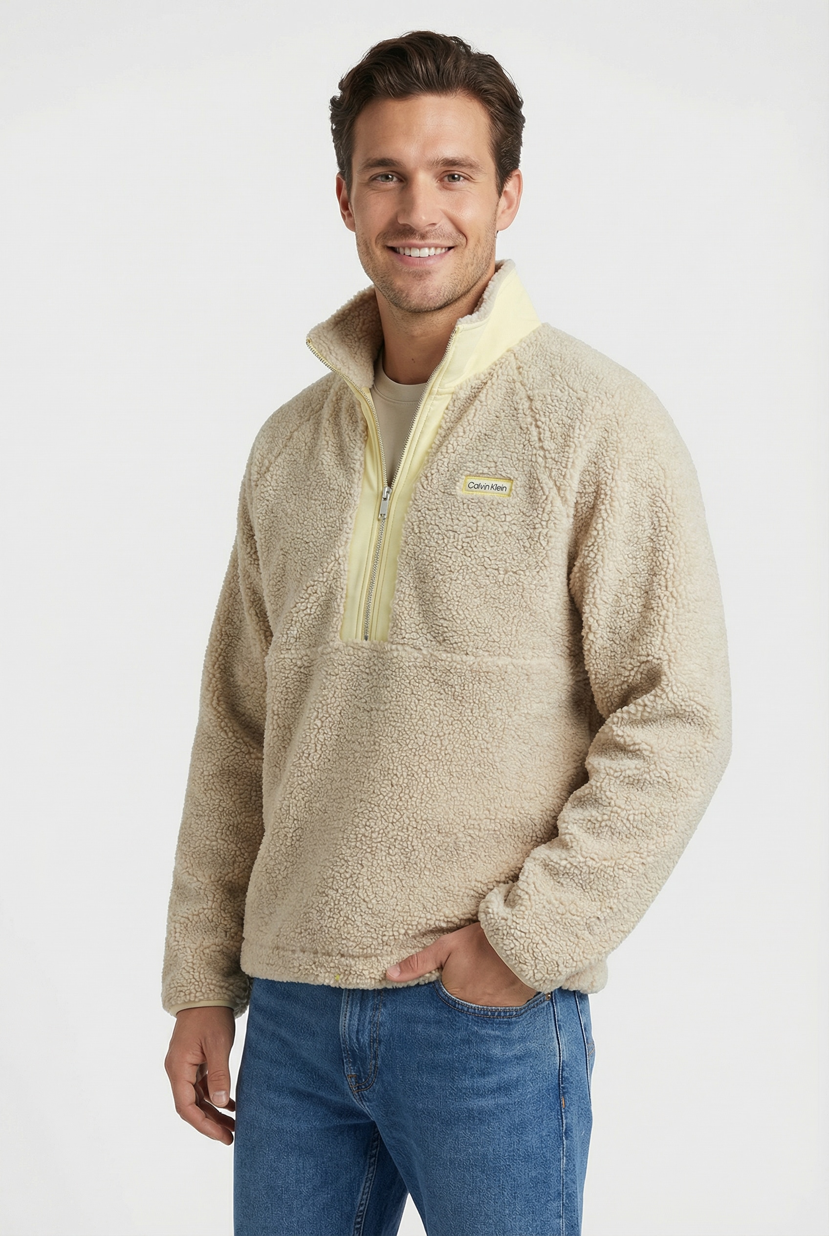 Image of Calvin Klein Sweatshirt, Regular fit, mit Stehkragen