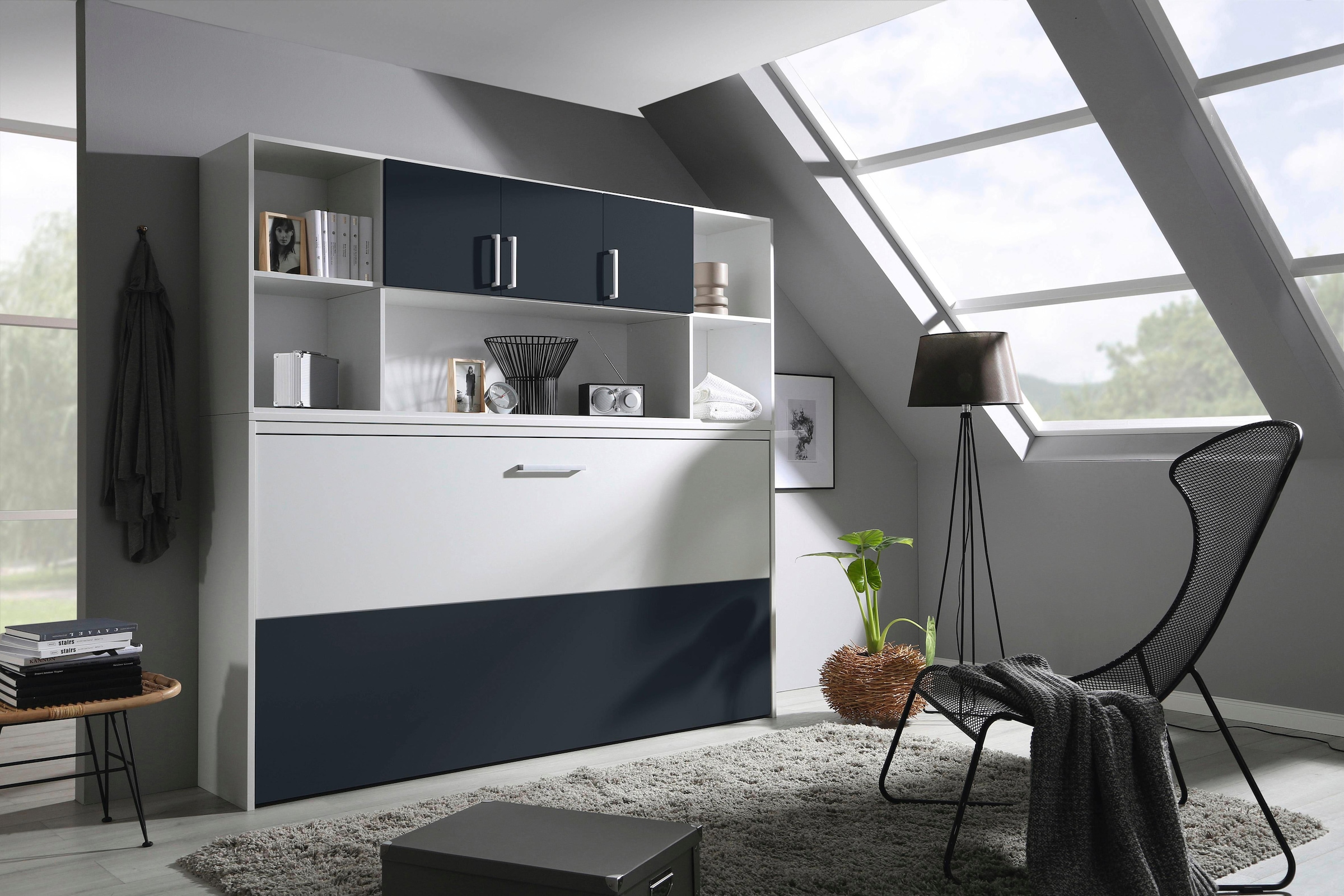 rauch Schrankbett »Bett Einzelbett Klappbett Gästebett Ausziehbett ALBERO« inklusive Lattenrost, Grösse: 90x200 cm,  besonders platzsparend, ausziehbar mit Metallfixierung MADE IN GERMANY