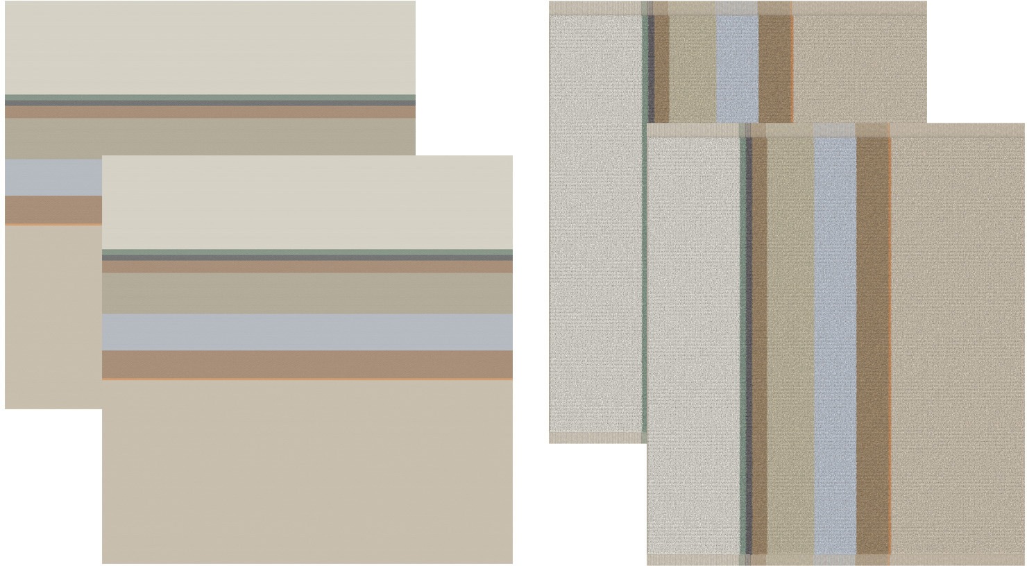 Image of DDDDD Geschirrtuch »Rico«, (Set, 4 tlg., Combi-Set: bestehend aus 2x Küchentuch + 2x Geschirrtuch) bei Ackermann Versand Schweiz