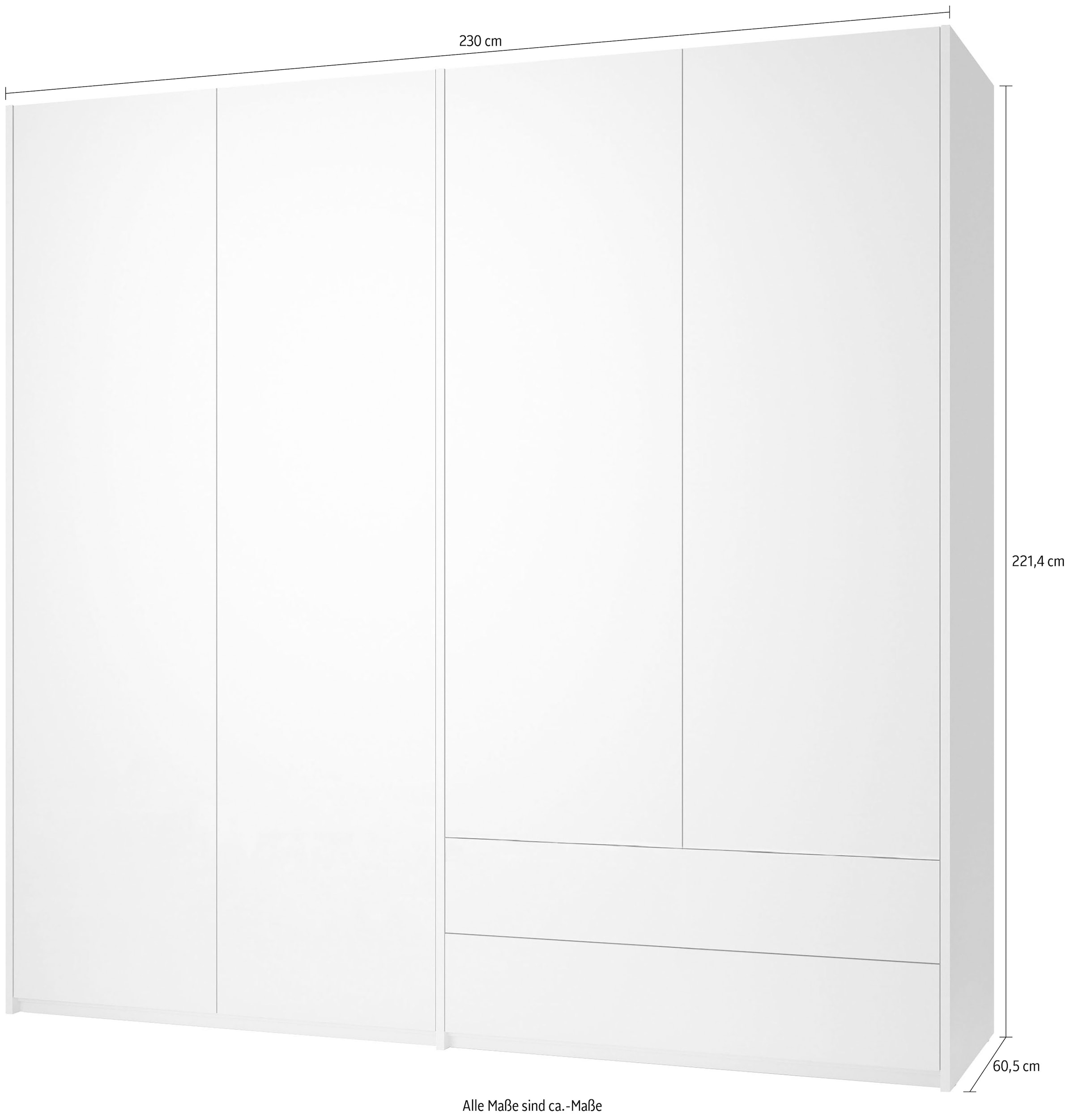 Müller SMALL LIVING Drehtürenschrank »Modular Plus Variante 8«, Inklusive 2 geräumigen Schubladen