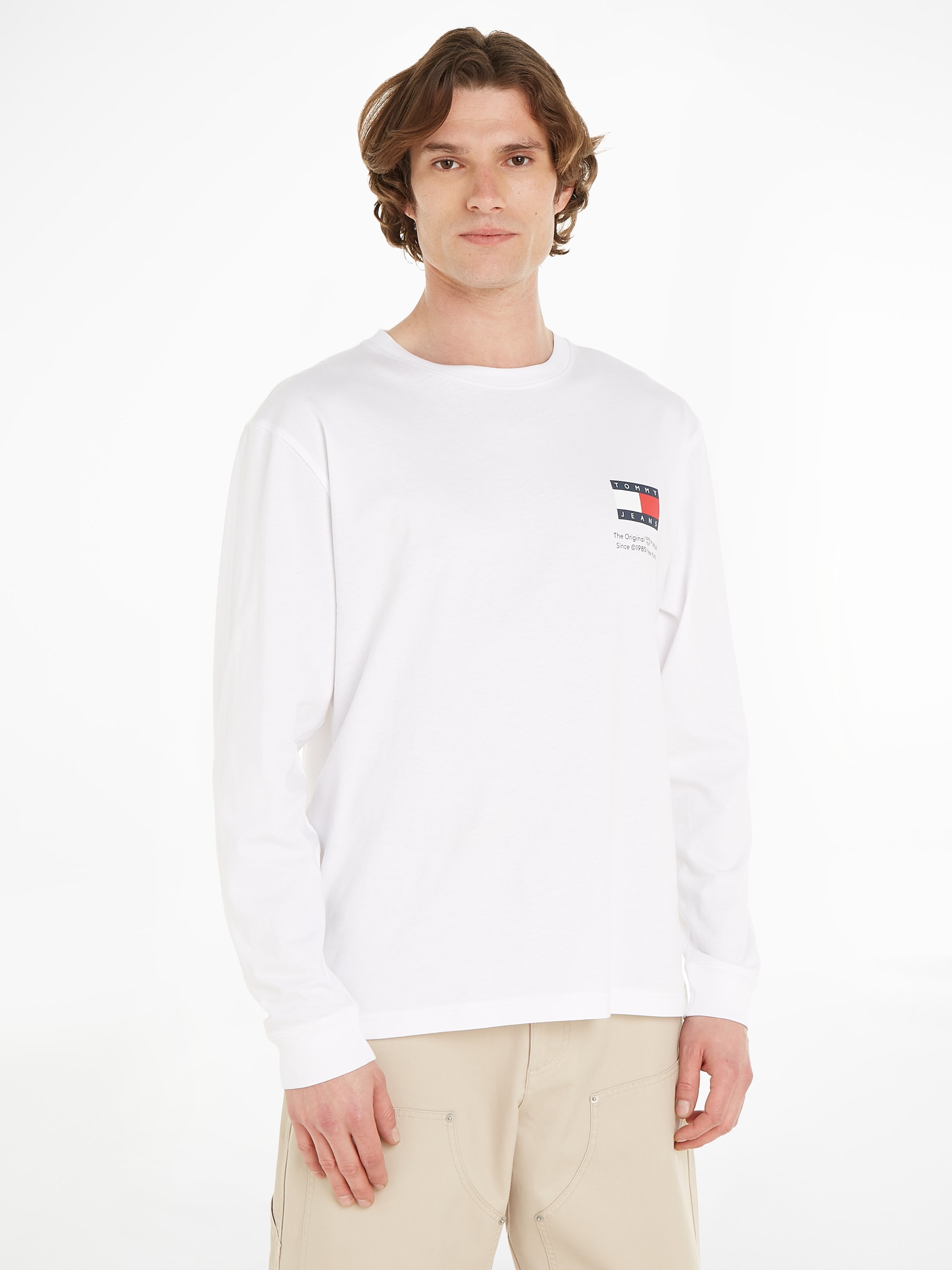 Langarmshirt »TJM SLIM FLAG 2PACK LS TEE EXT«, mit Tommy Jeans Logodruck