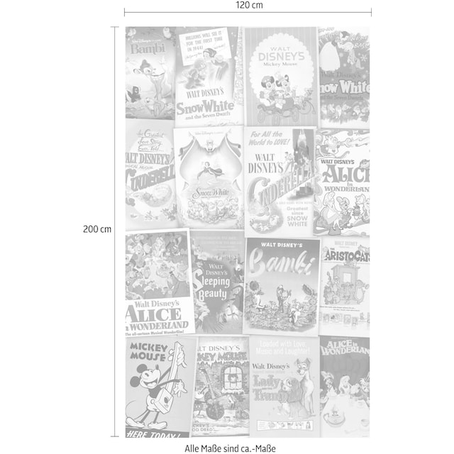 Trendige Komar Vliestapete »Disney Movie Posters Retro Girls«, 120x200 cm  (Breite x Höhe), Vliestapete, 100 cm Bahnbreite versandkostenfrei bestellen