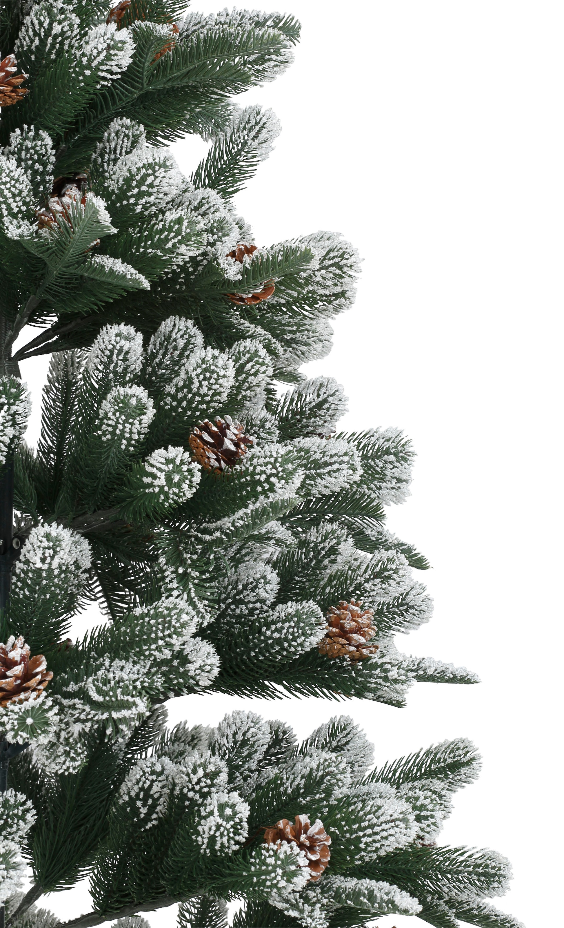 Myflair Möbel & Accessoires Künstlicher Weihnachtsbaum »Weihnachtsdeko, Snow on Green, künstlicher Christbaum, Tannenbaum« mit leicht beschneiten Ästen und Tannenzapfen