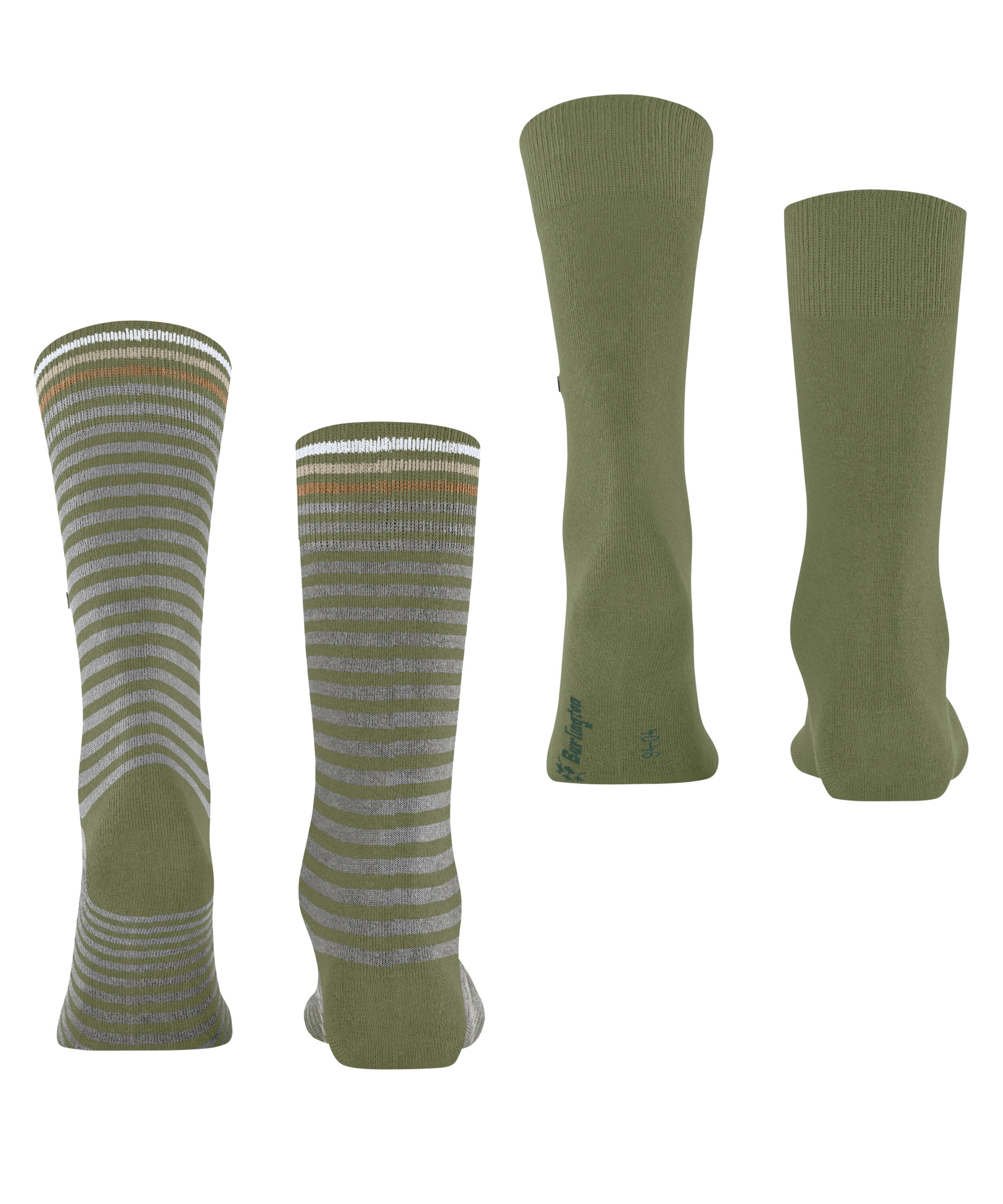 Burlington Socken »Everyday Stripe« 2 Paar,  Einheitsgrösse 40-46, gestreift und unifarben