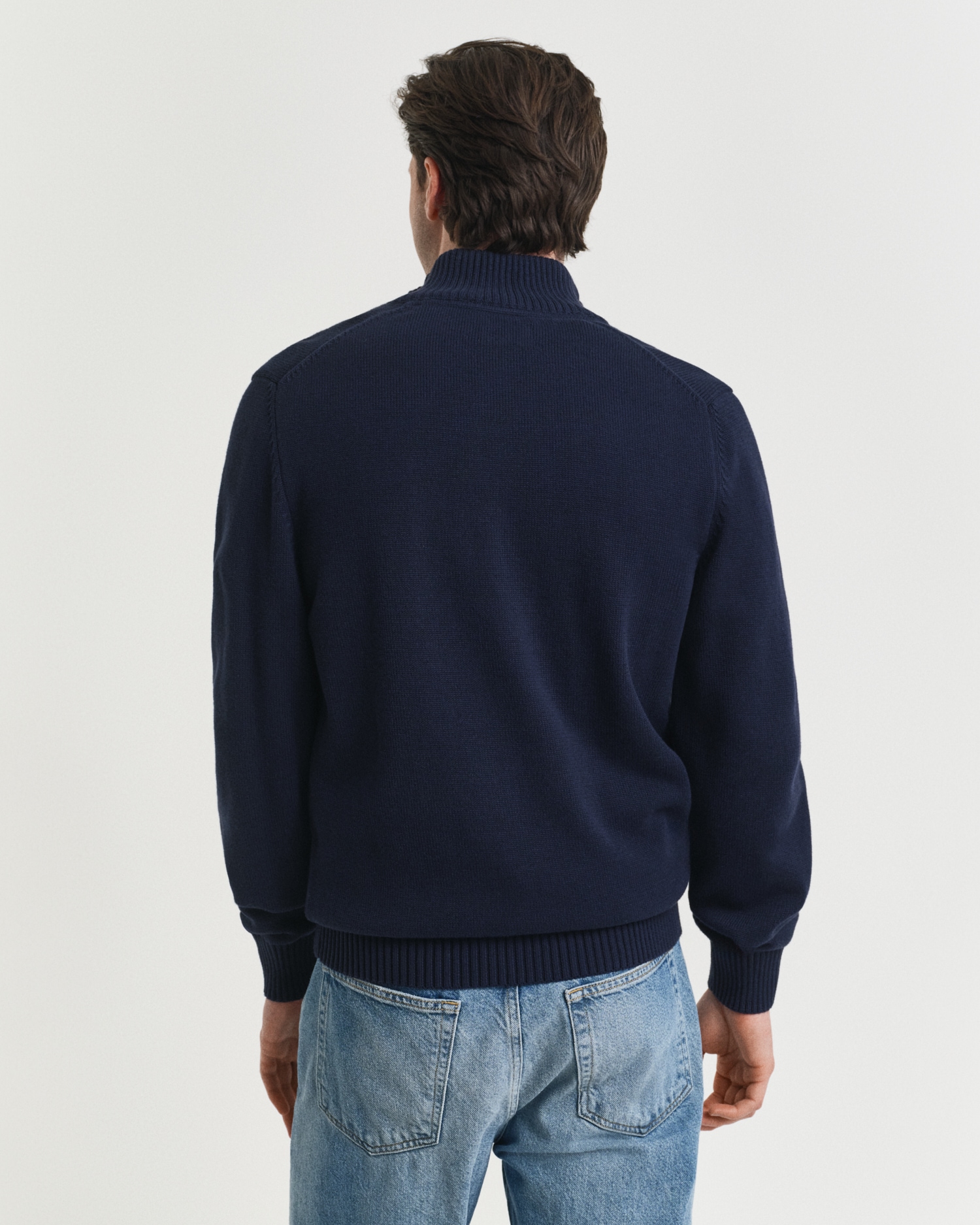 Gant Troyer »CASUAL COTTON HALF ZIP« mit grafischer Logostickerei auf der Brust