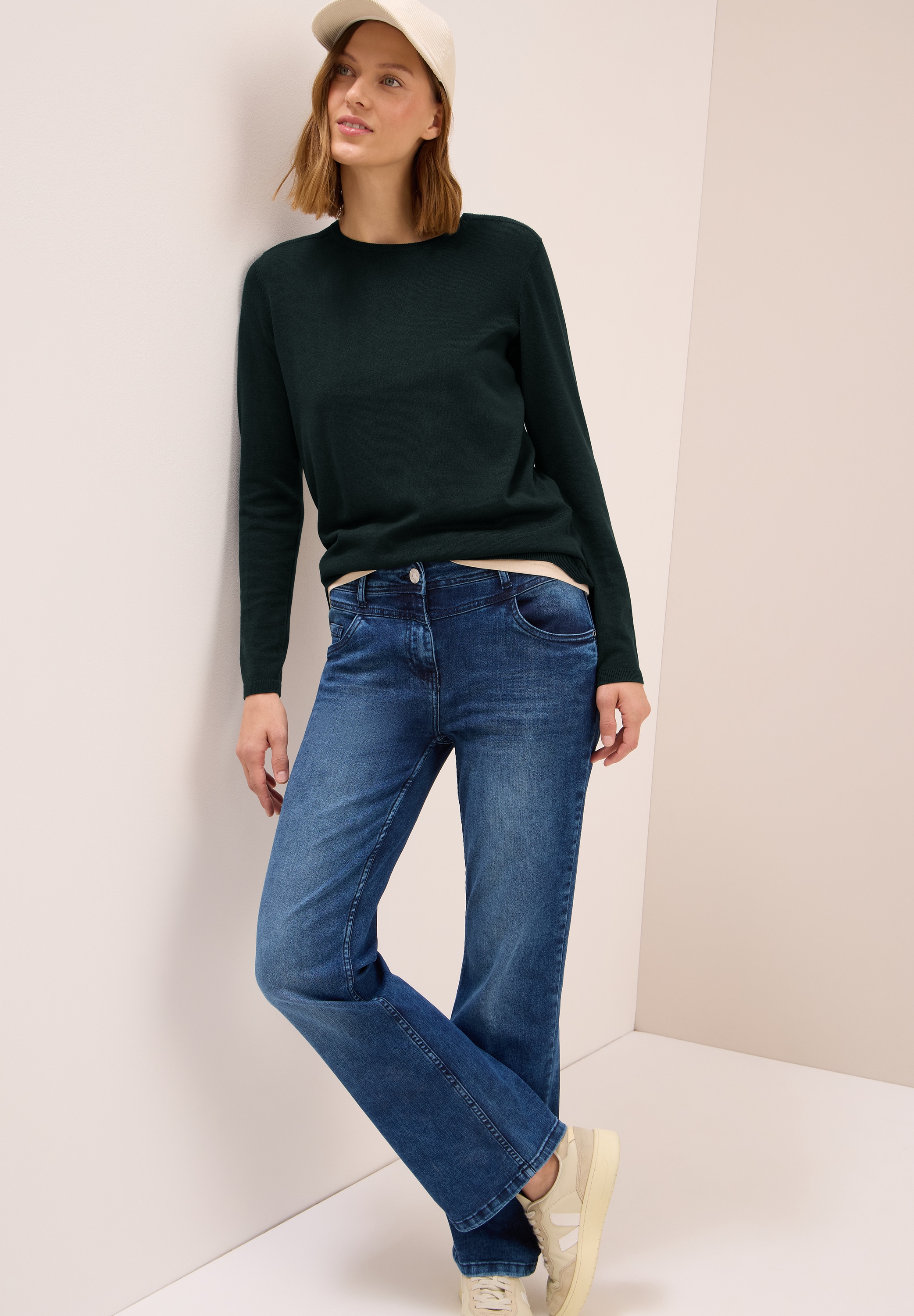 Cecil Pull en tricot mit feinem Detail an der Schulter und Viskose-Anteil