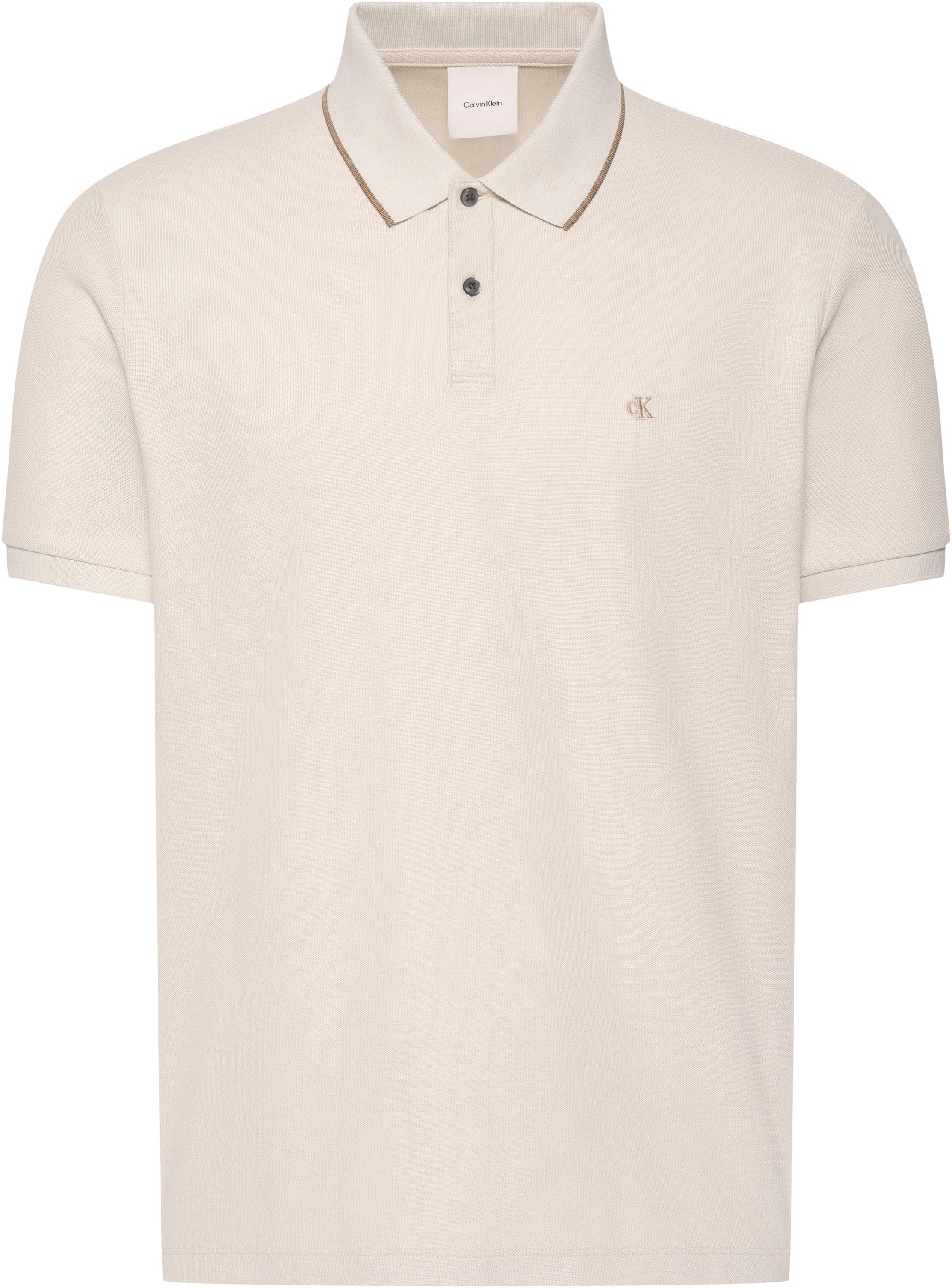 Calvin Klein Polo »SS RFND PQ TPPD CLSS« Mit Rundhalsausschnitt