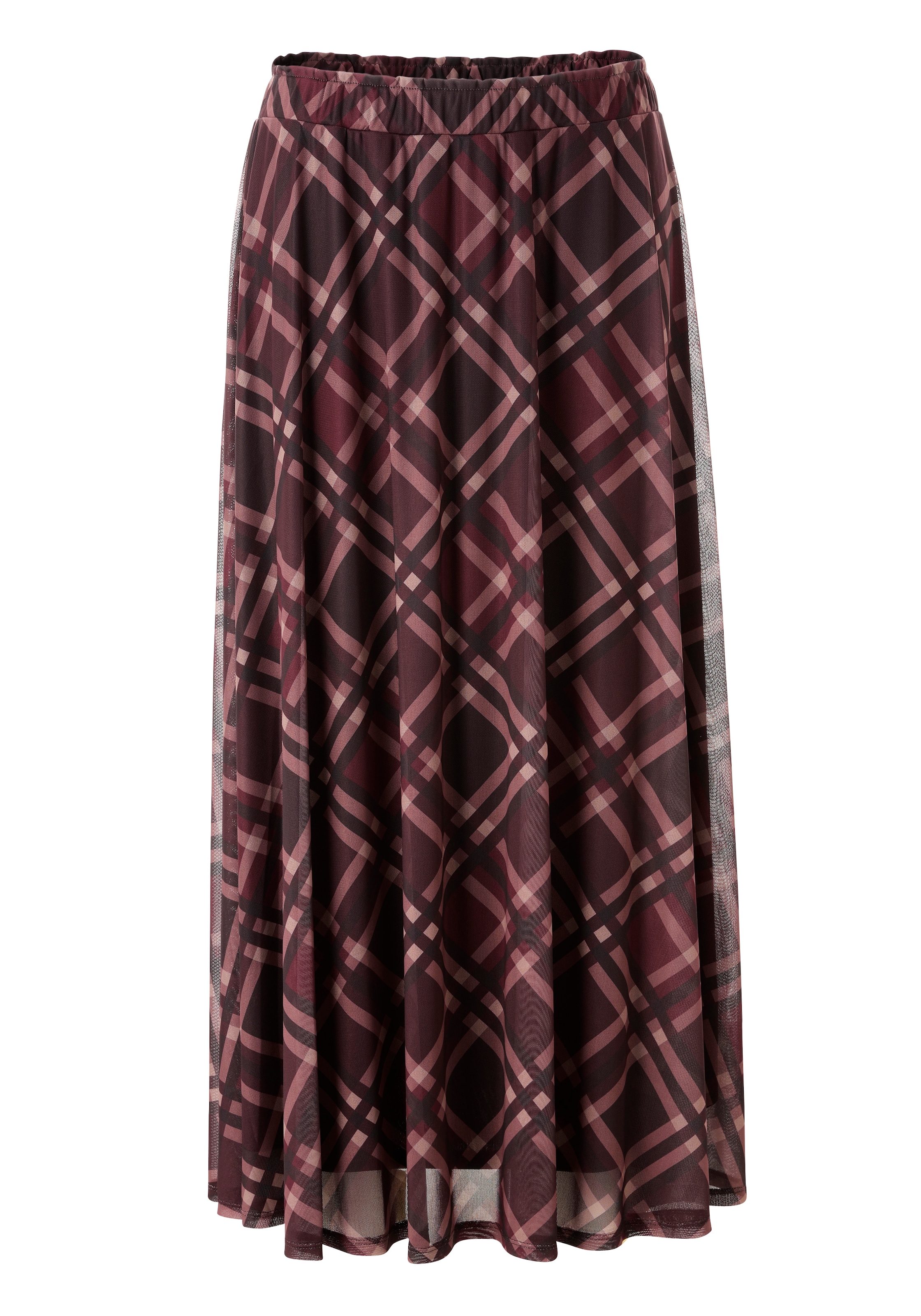 Aniston CASUAL Maxi jupe dans un motif carreaux harmonieux en couleurs - NOUVELLE COLLECTION