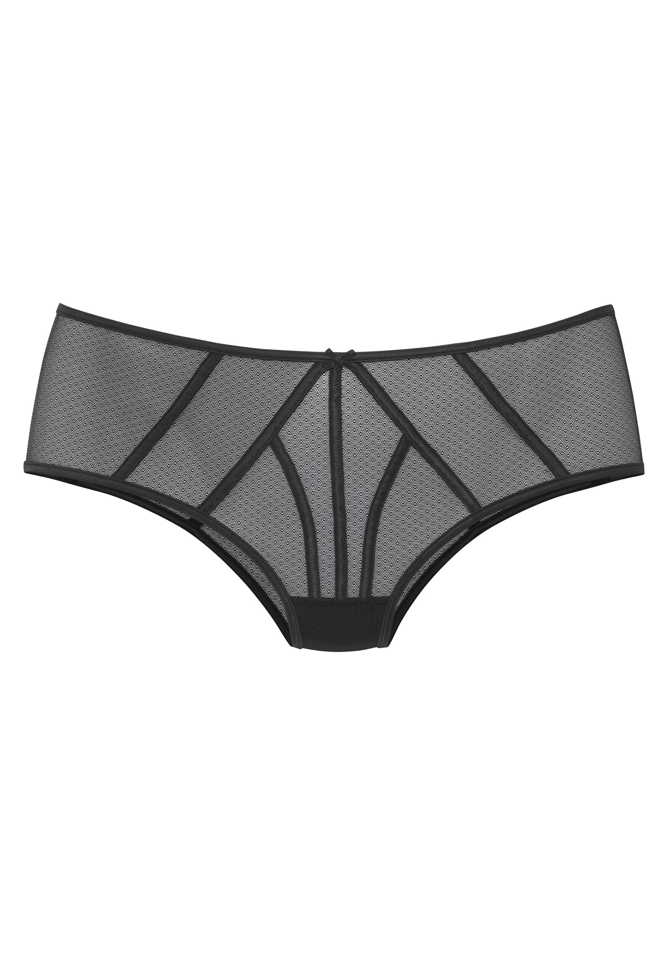 LASCANA Panty en mesh fantaisie avec baleines flexibles aspect satin