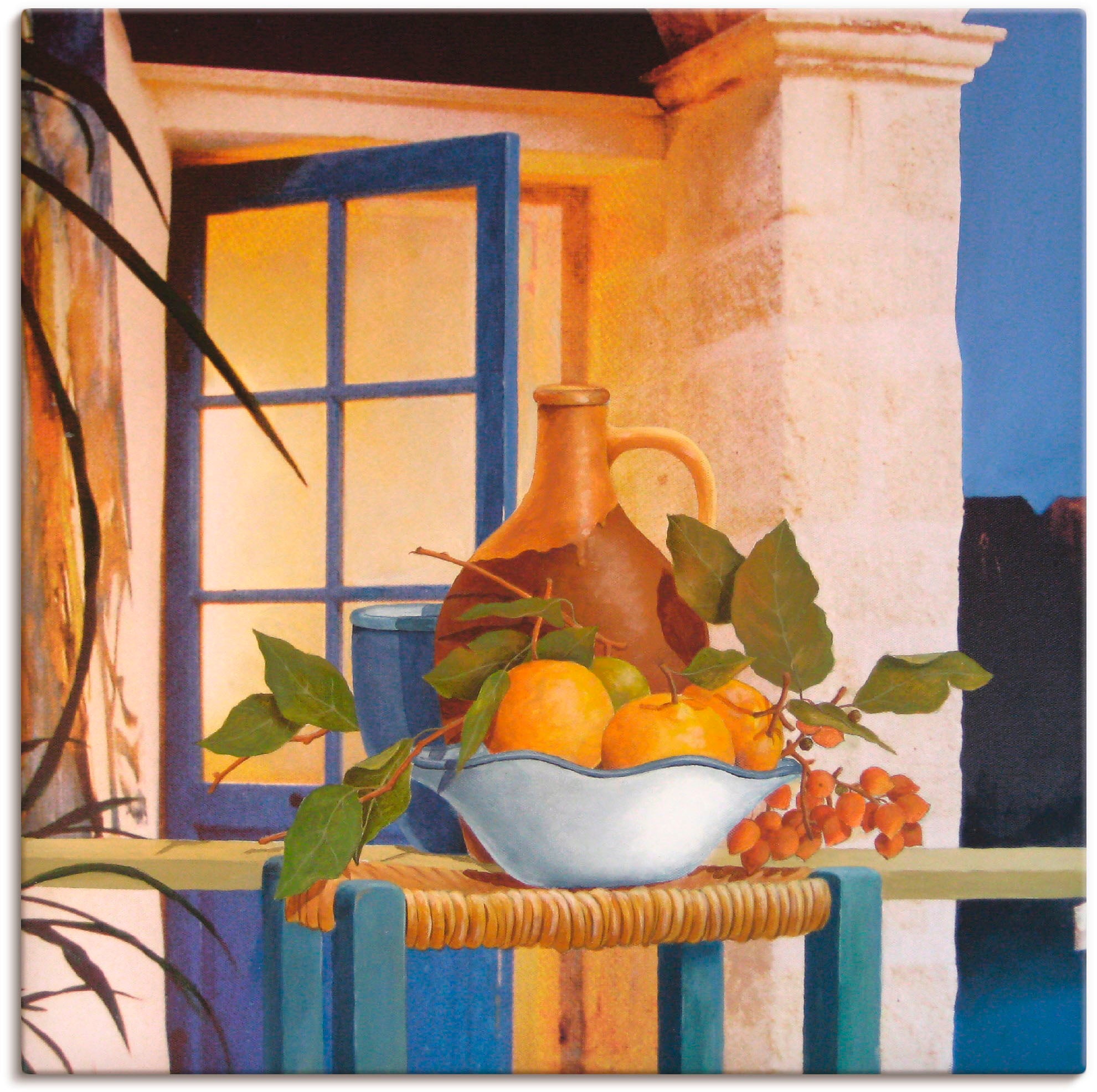 Image of Artland Leinwandbild "Stillleben mit Orangen" Arrangements 1 Stk. tlg. auf Holzrahmen gespannt