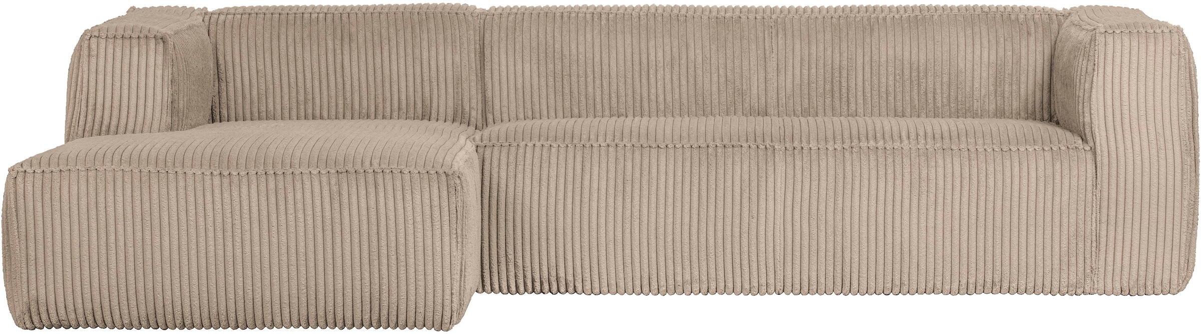 Image of WOOOD Ecksofa "Bean Bezug Links mit hoher Sitzkomfort, H 73 x B 305 x T 96/175 cm" Ripsstoff, Gute Verschleissfestigkeit, Tragkraft 400 kg, pflegeleicht