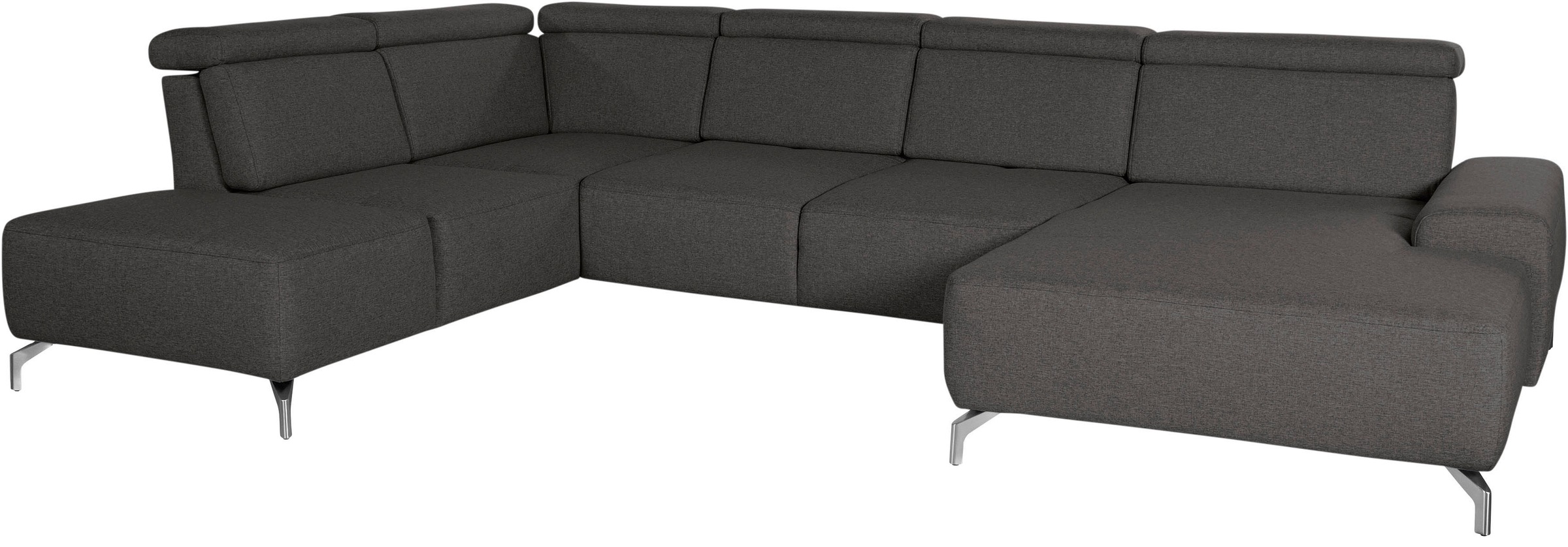 Image of sit&more Wohnlandschaft, 12 cm Fusshöhe, inklusive Sitztiefenverstellung und Kopfteilverstellung, wahlweise in 2 unterschiedlichen Fussfarben bei Ackermann Versand Schweiz