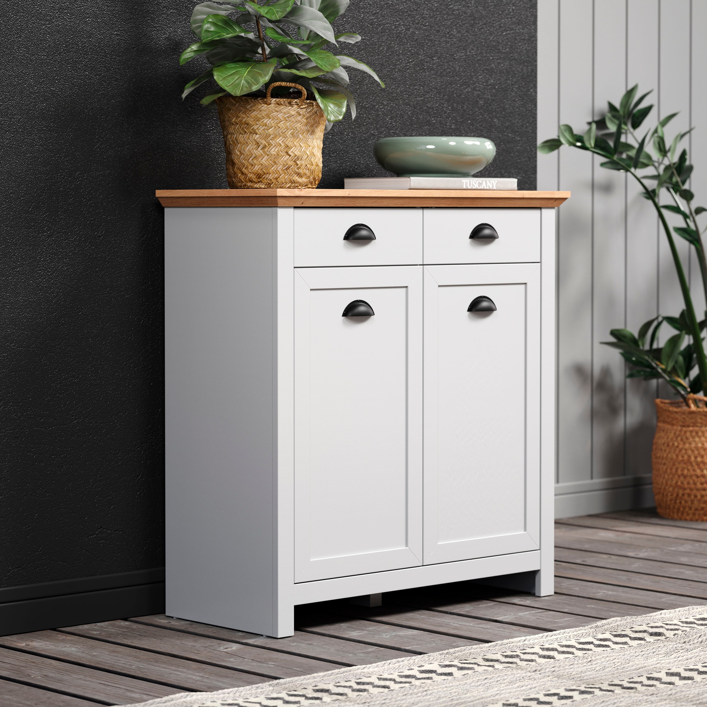 Home affaire Garderoben-Set »Herzwill«, (5 St.), 5-teiliges Sparset bestehend aus Schrank, Masse B/H/T ca.: 267/201/41cm