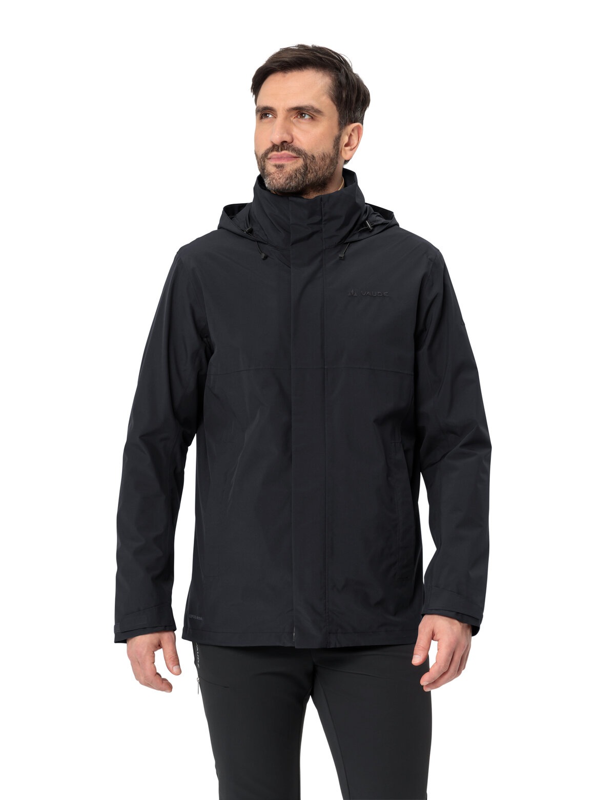 Image of VAUDE 3-in-1-Funktionsjacke "MENS ROSEMOOR 3IN1 JACKET" 2 Stk. tlg. mit Kapuze mit verstaubarer Kapuze, mit Frontreissverschluss, wasserdicht