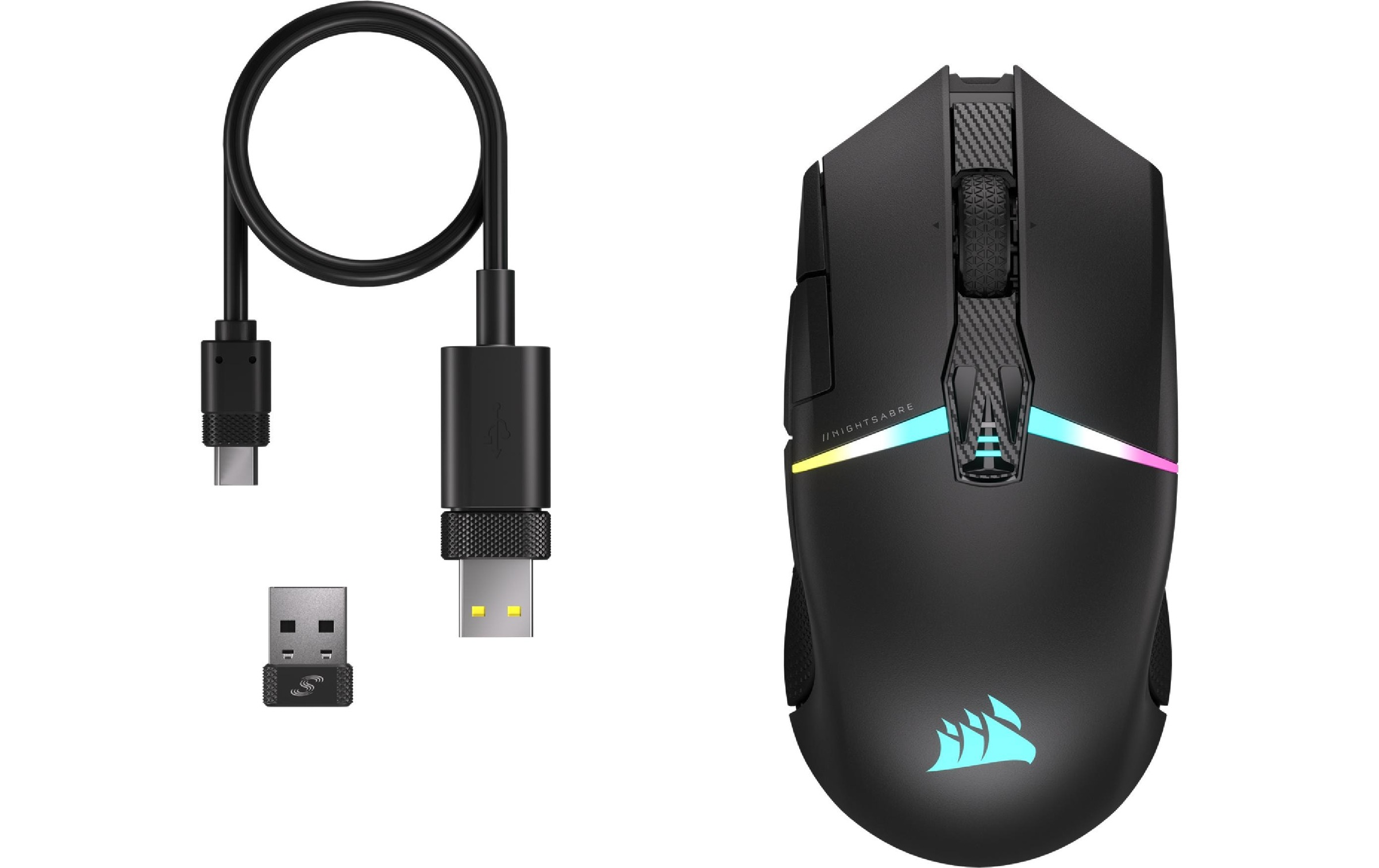 Corsair Gaming-Maus »Nightsabre RGB«, Bluetooth-kabelgebunden