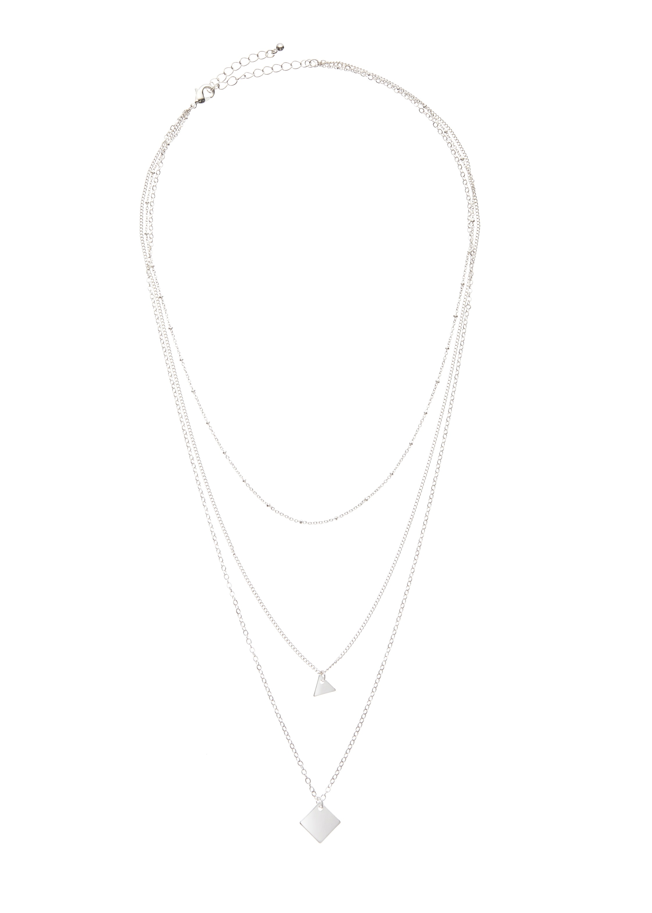 Image of LASCANA Kette mit Anhänger "Halskette" mehrreihige Halskette, geometische Anhänger