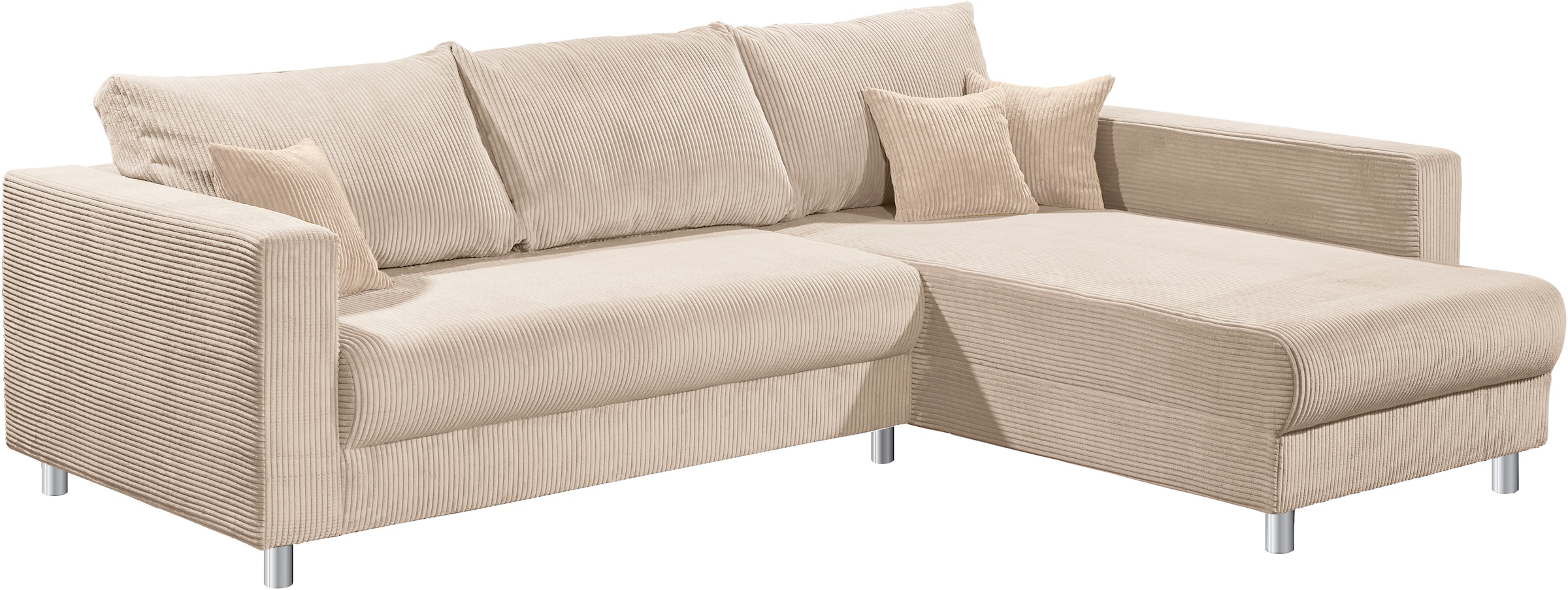 INOSIGN Ecksofa »153«, Inkl. Schlaffunktion und grossen Strauraum