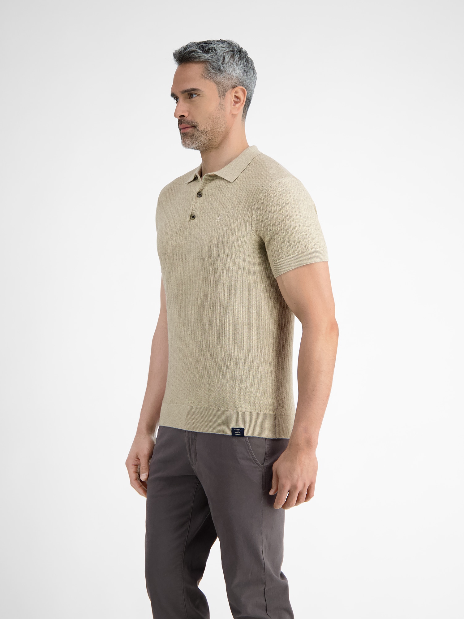 LERROS Poloshirt »LERROS Strick-Polo mit klassisch geknöpftem Kragen«