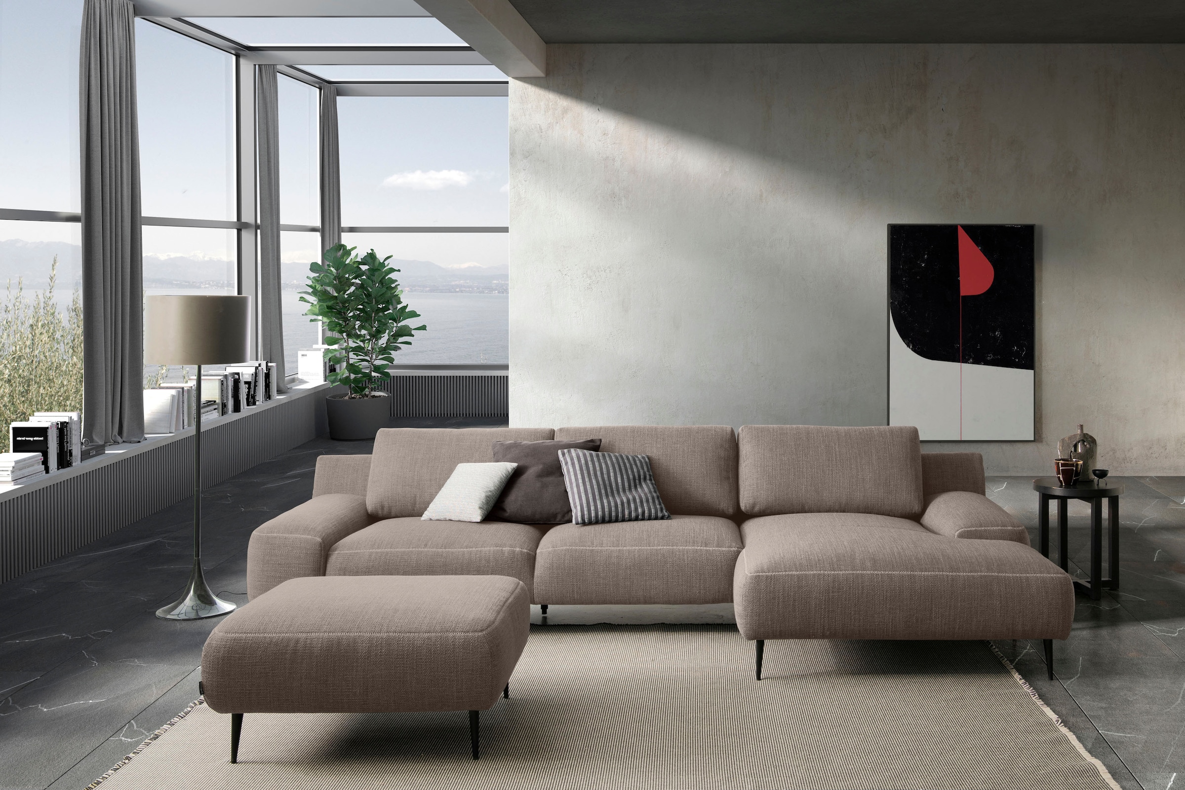 designwerk Ecksofa »Forma L-Form, zeitloses Designsofa mit aktuellem Fuss« in hochwertiger Verarbeitung & tollem Sitzkomfort