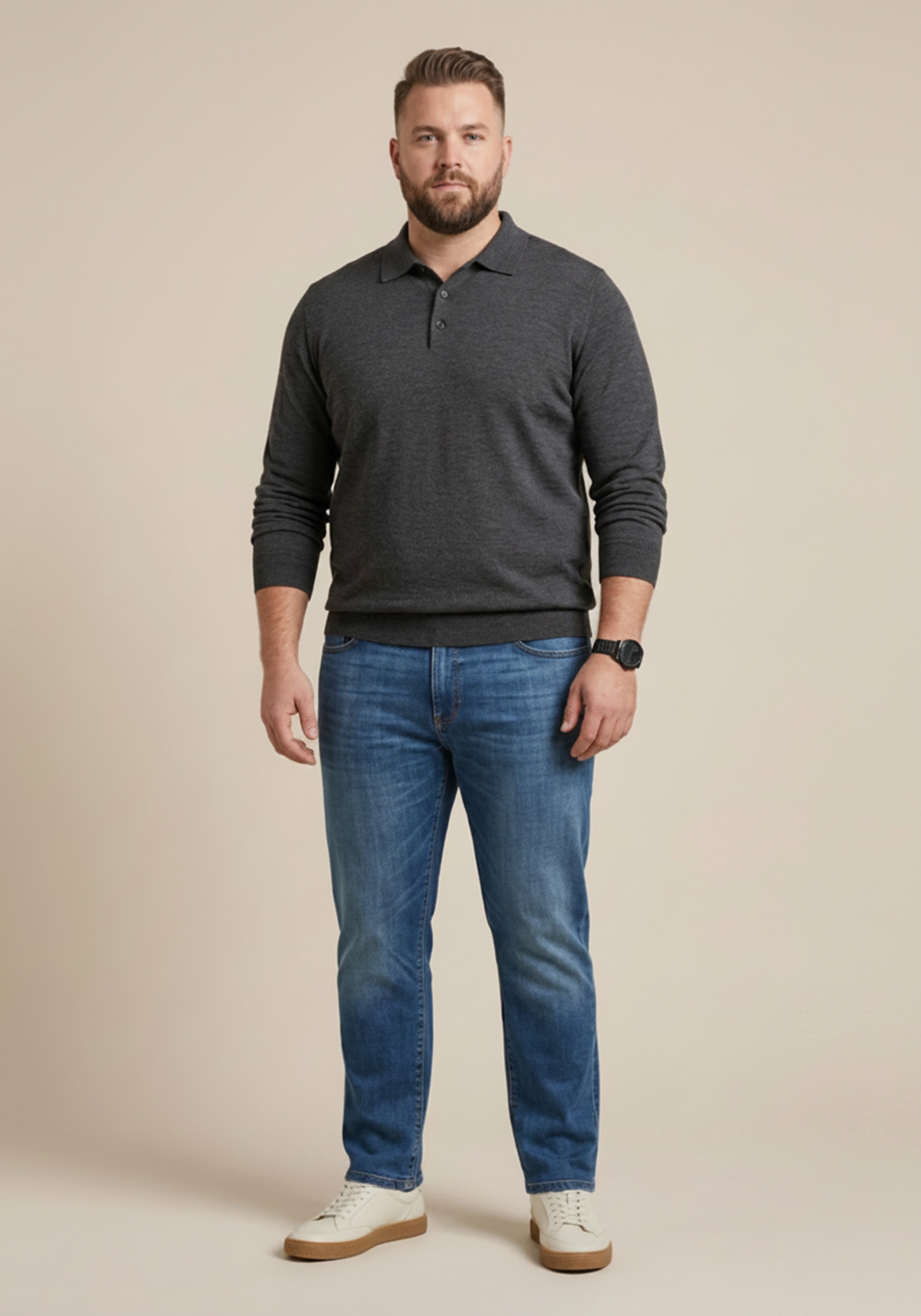 Man's World Plus Gerade Jeans »Grosse Grössen, straight fit« mit Knopf- und Reissverschluss, Straight-Fit, gerader Beinverlauf