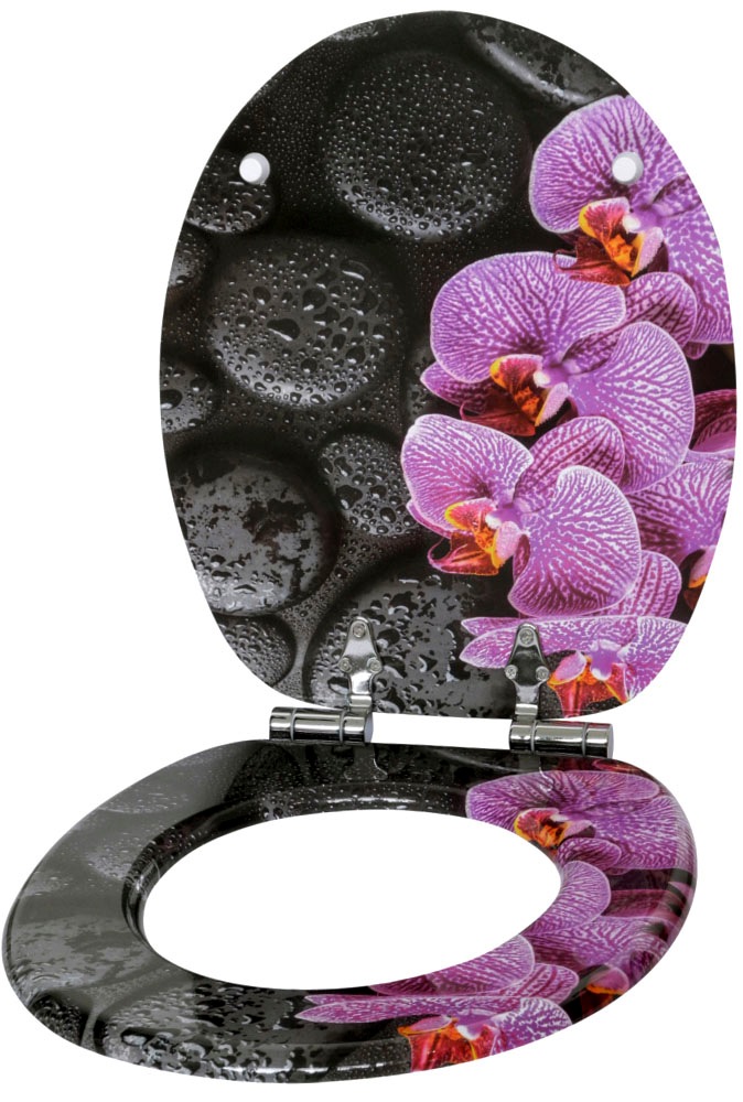 Sanilo Set d'accessoires de salle de bain »Madeira« bestehend aus WC-Sitz, Badteppich, Stöpsel, Seifenspender, WC-Bürste