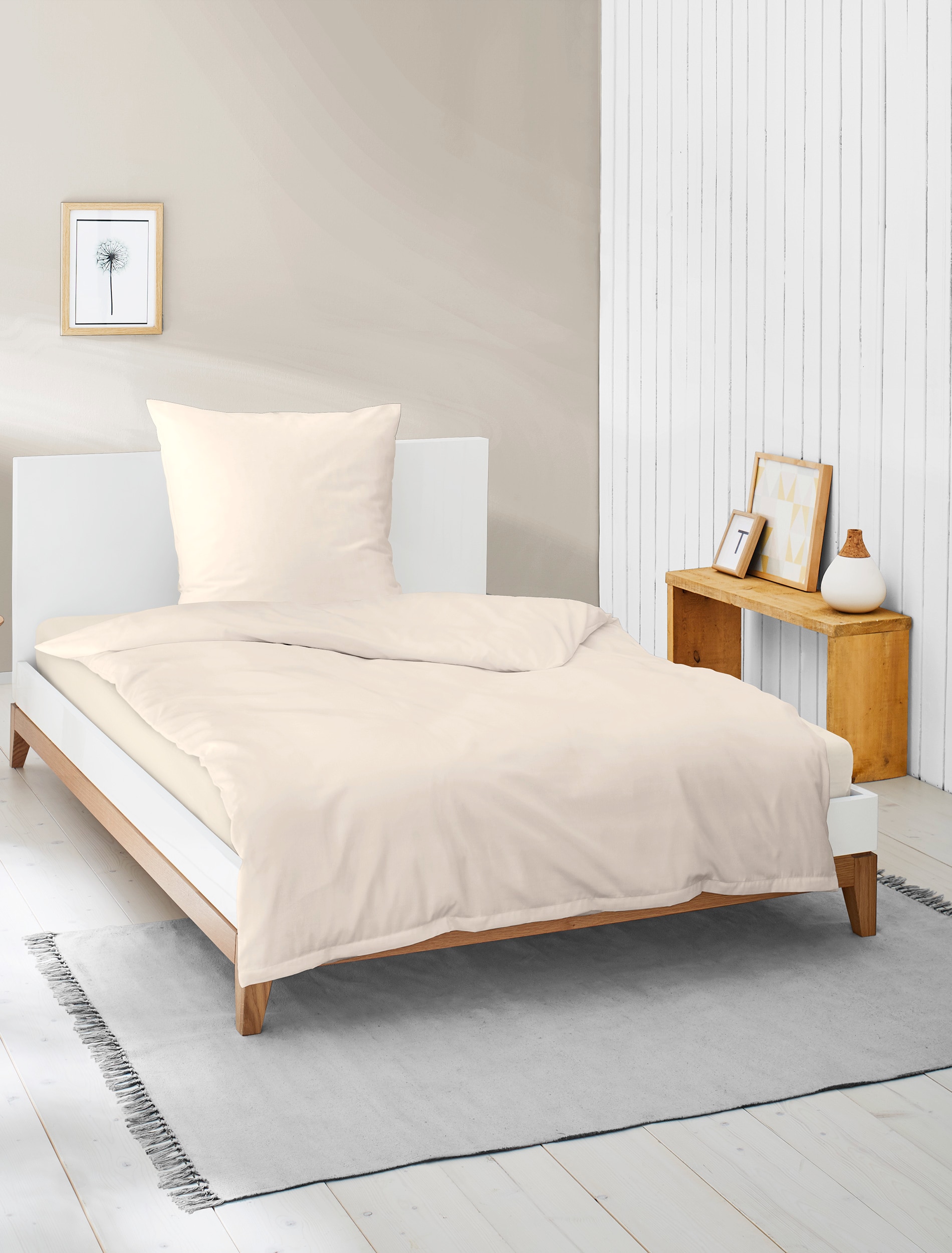 BIERBAUM Bettwäsche »Elegant uni«, Mako-Satin, 100 % Baumwolle, Uni, pflegeleicht