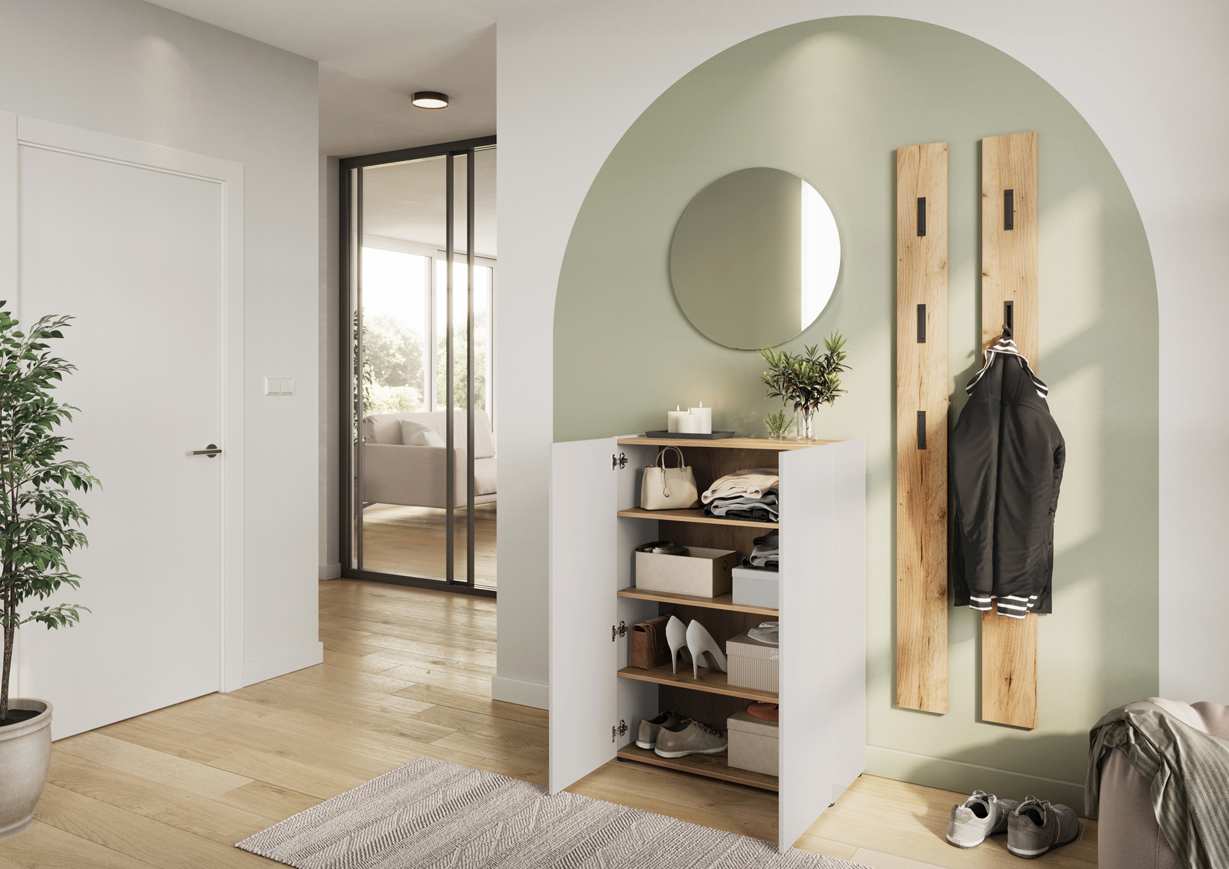 GERMANIA Armoire à chaussures »Alviano« 1 cuis tlg. Platz für bis zu 12 Paar Schuhe