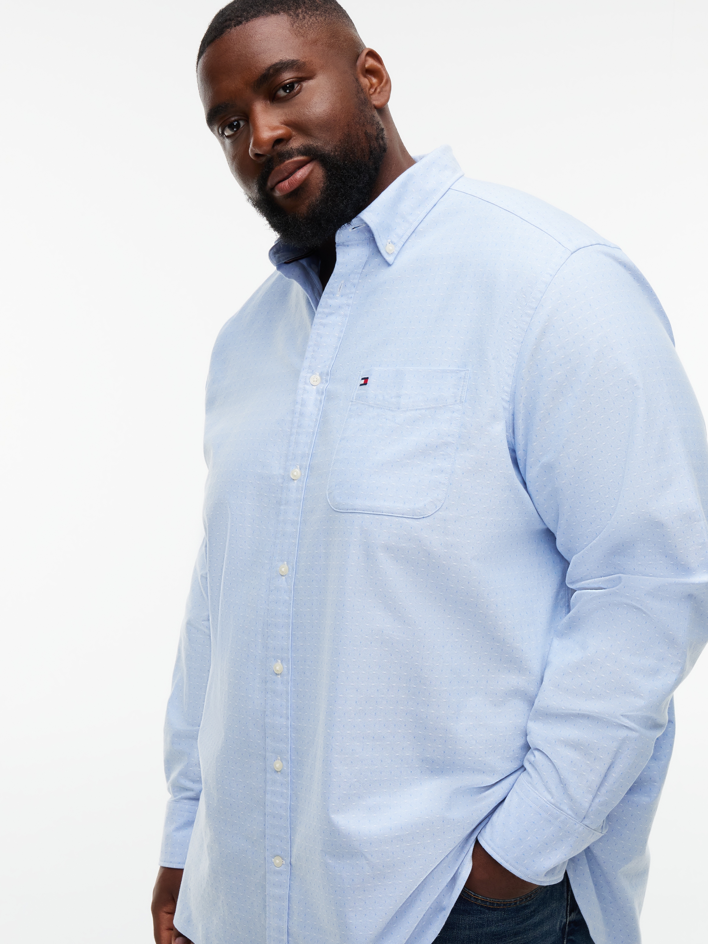 Tommy Hilfiger Big & Tall Chemise à manches longues »BT-OXFORD DOBBY« grandes tailles