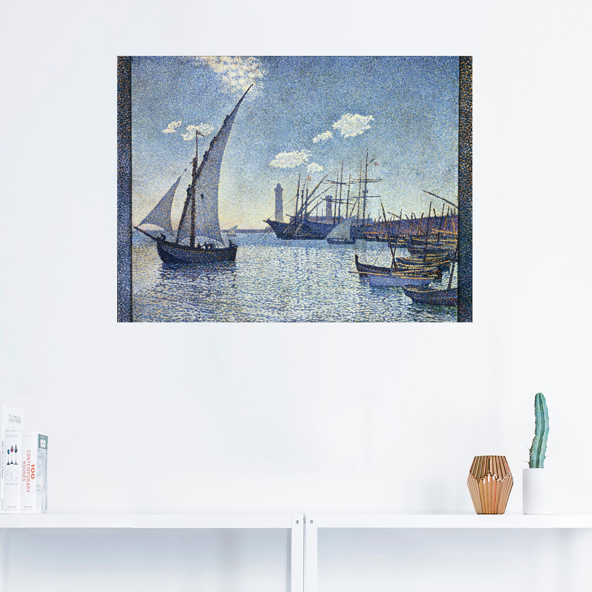 Artland Wandbild »Hafen von Cette, Die Fischerboote. 1892«, Boote & Schiffe, (1 St.), als Leinwandbild, Wandaufkleber oder Poster in versch. Grössen