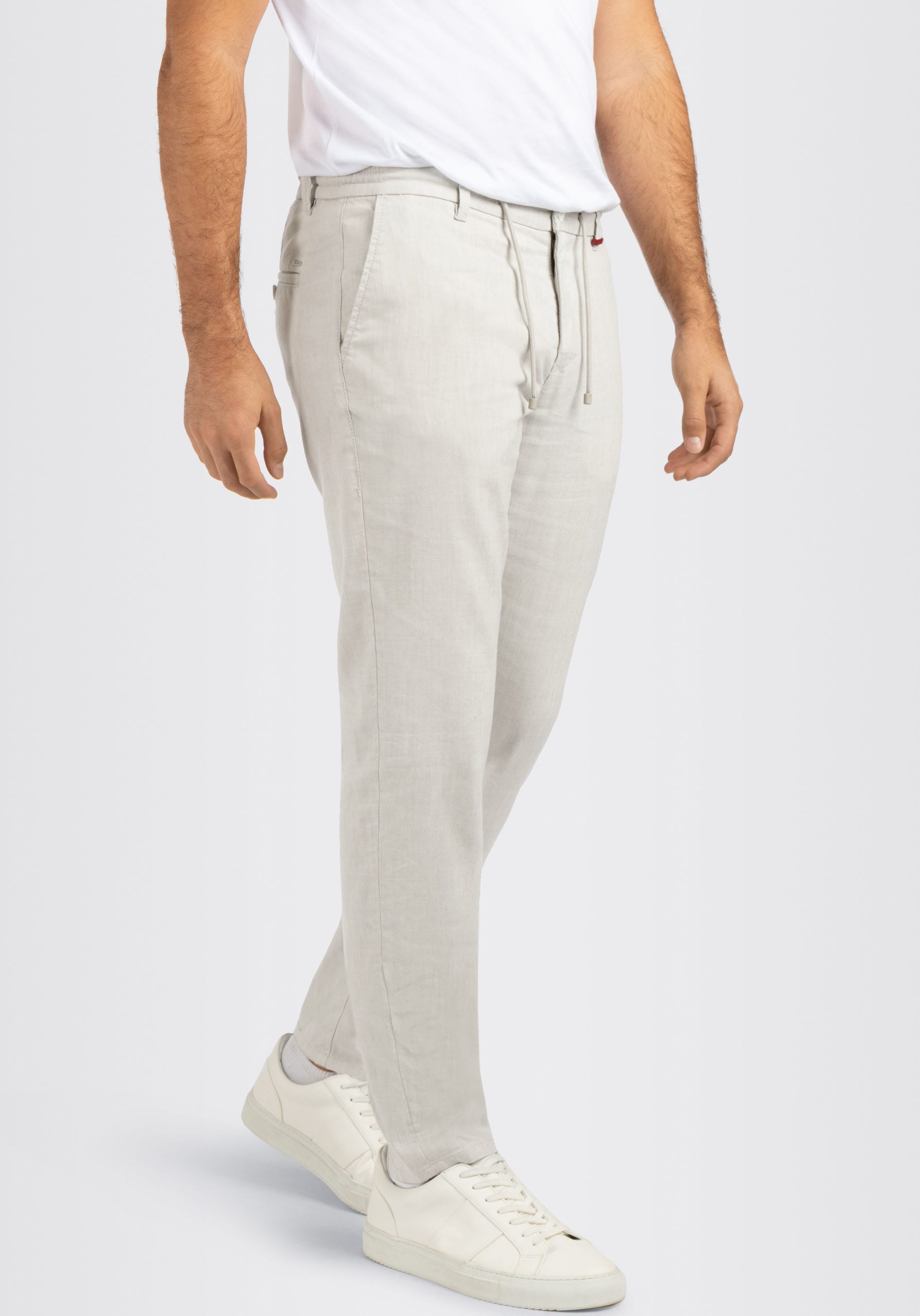 MAC Chinohose »Lennox Sport«  Leinenstruktur