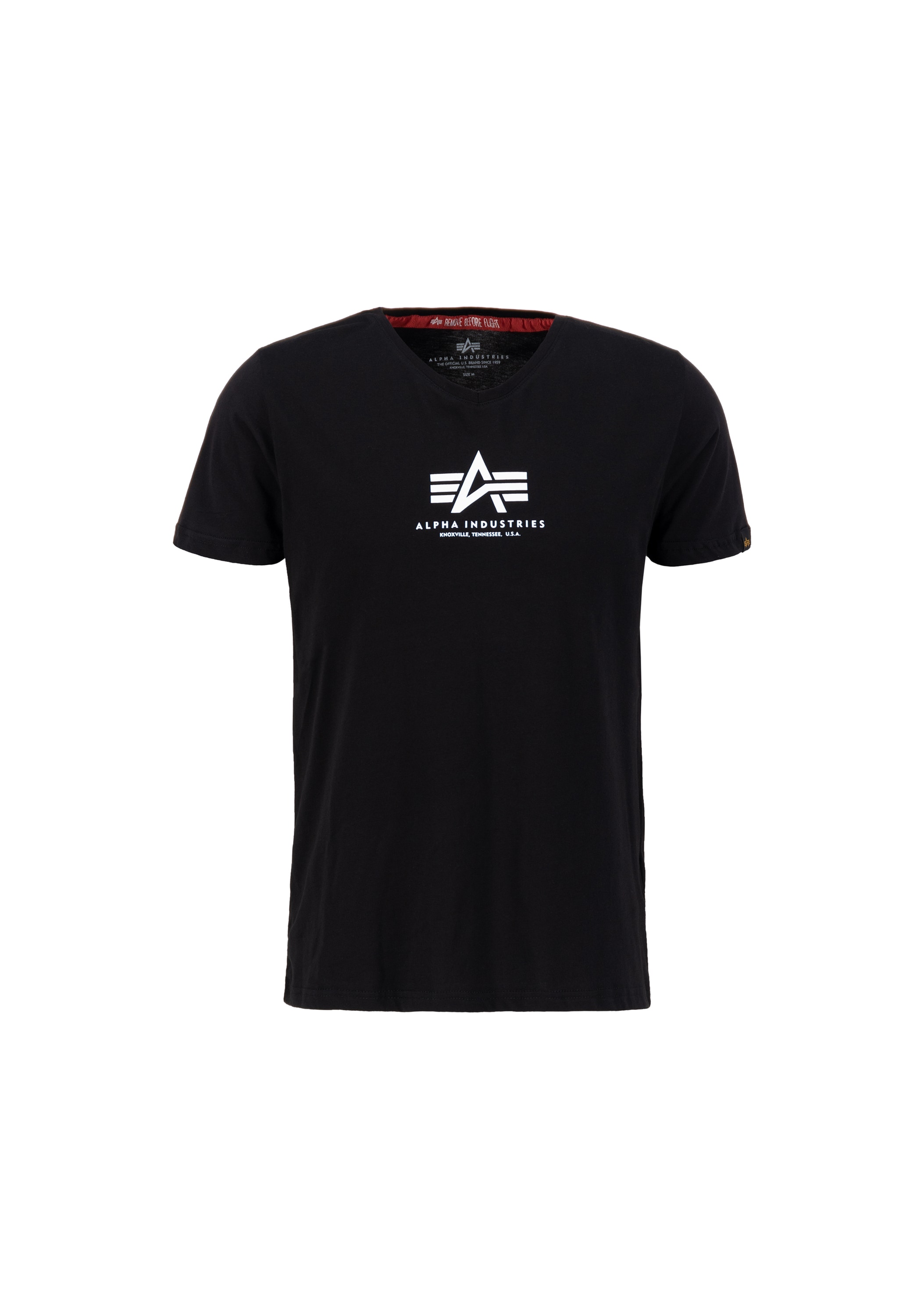 T-Shirt »ALPHA INDUSTRIES Men - T-Shirts Basic V-Neck T ML«