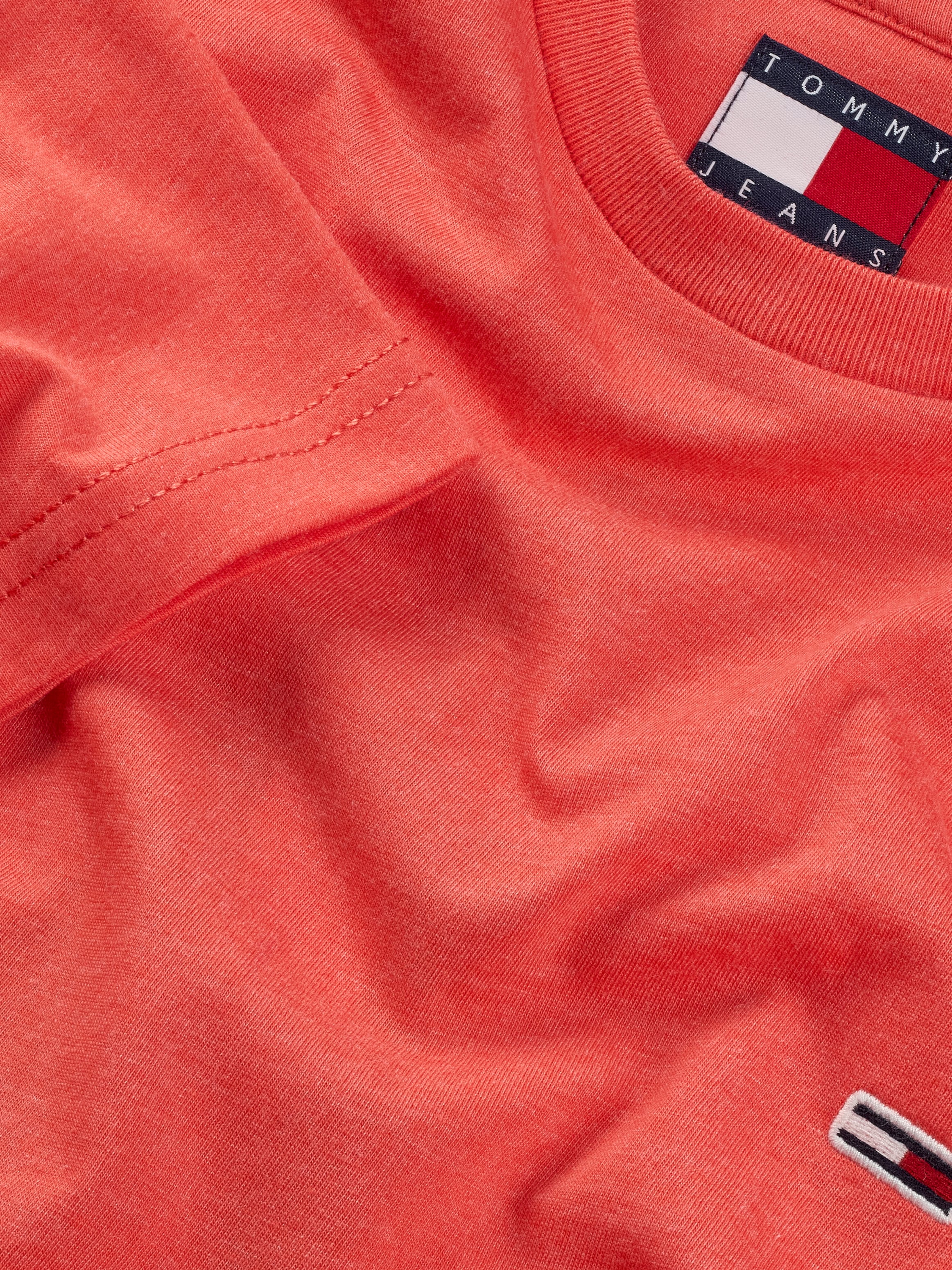 Tommy Jeans T-Shirt »TJM XSLIM JASPE HTR TEE EXT«, Mit Rundhalsausschnitt