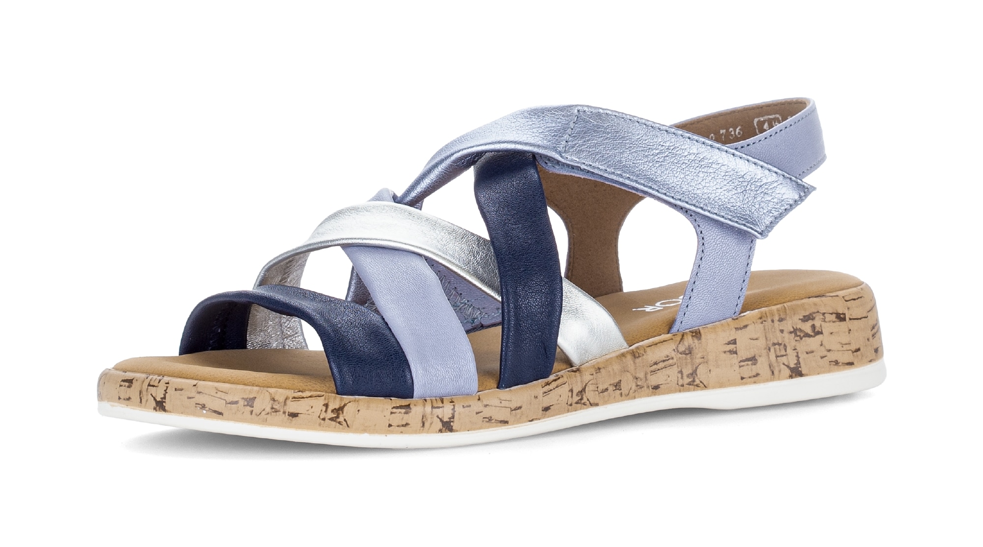 Image of Gabor Riemchensandale "Rhodos" Sandalette, Sommerschuh im Kontrast-Look, G-Weite