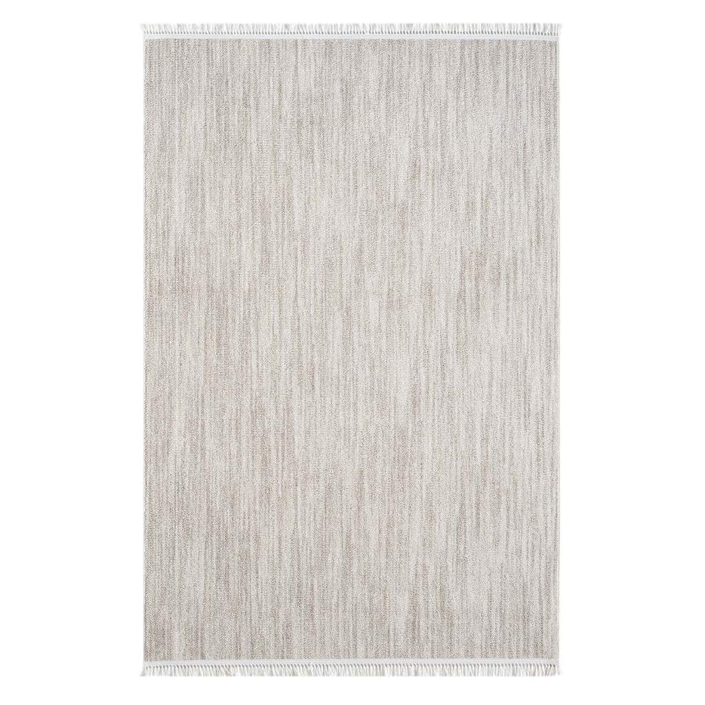 Carpet City Teppich »CLASICO 0052«, rechteckig, 11 mm Höhe, Läufer, Kurzflor, Hochtief-Muster, Boho, Fransen, Wohnzimmer