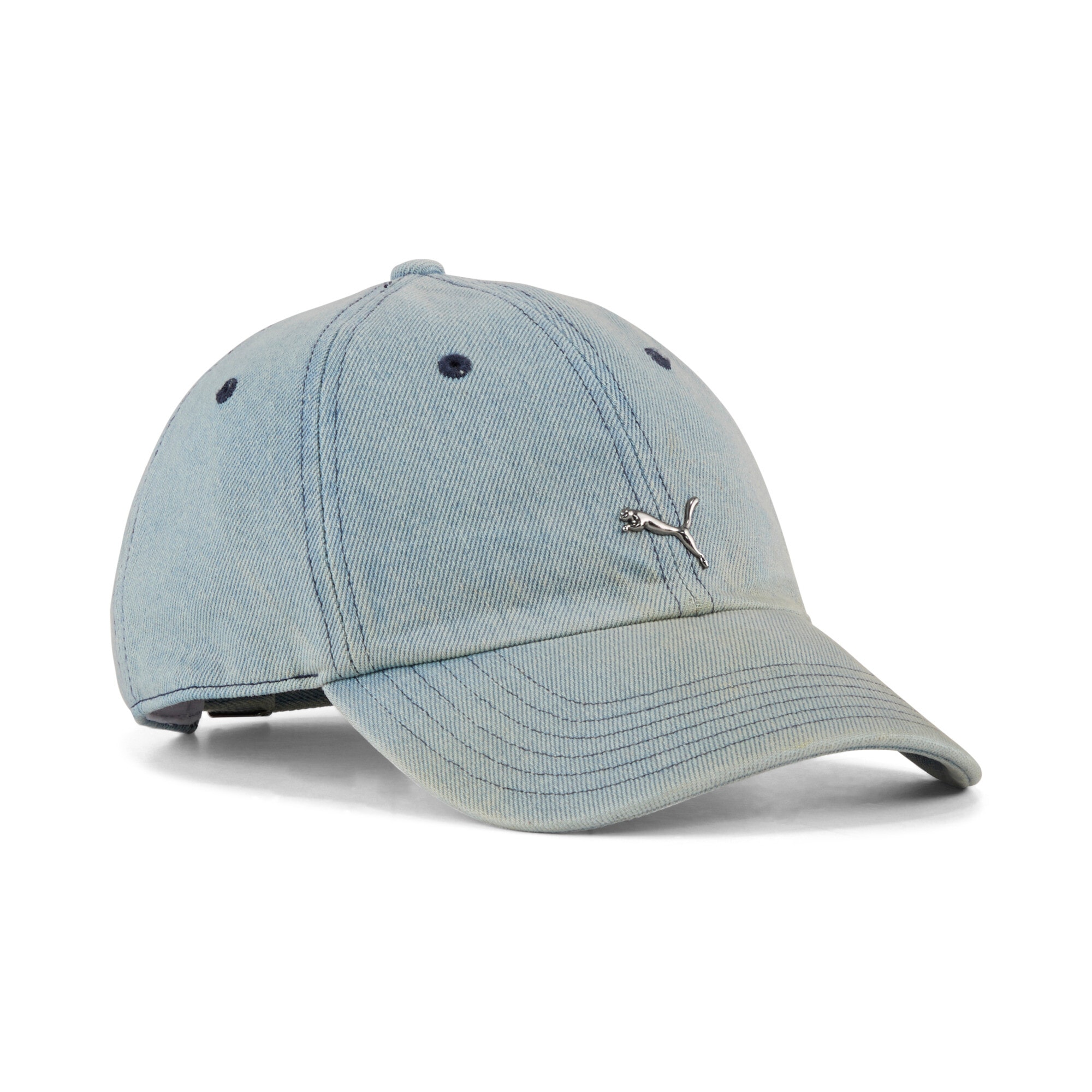 PUMA Baseball Cap »WARDROBE ESS METAL DAD CAP« lässiger Retro-Look, unstrukturierte Cap, lockere Passform