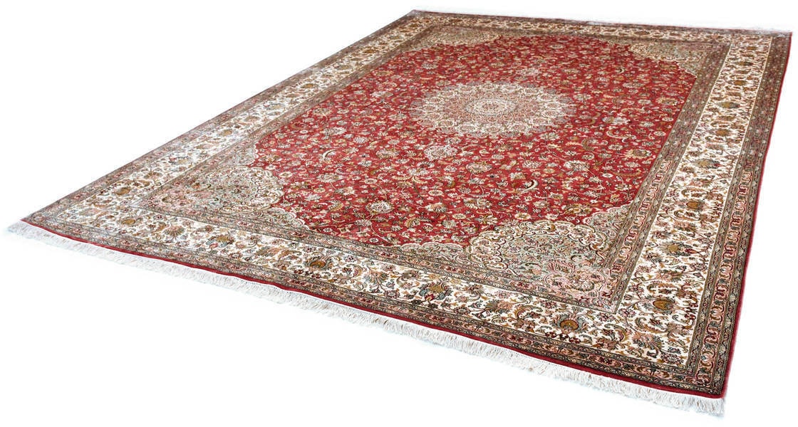 Image of Kayoom Seidenteppich »Kashan 8379«, rechteckig, 10 mm Höhe, Einzelstück mit Zertifikat, Wohnzimmer bei Ackermann Versand Schweiz