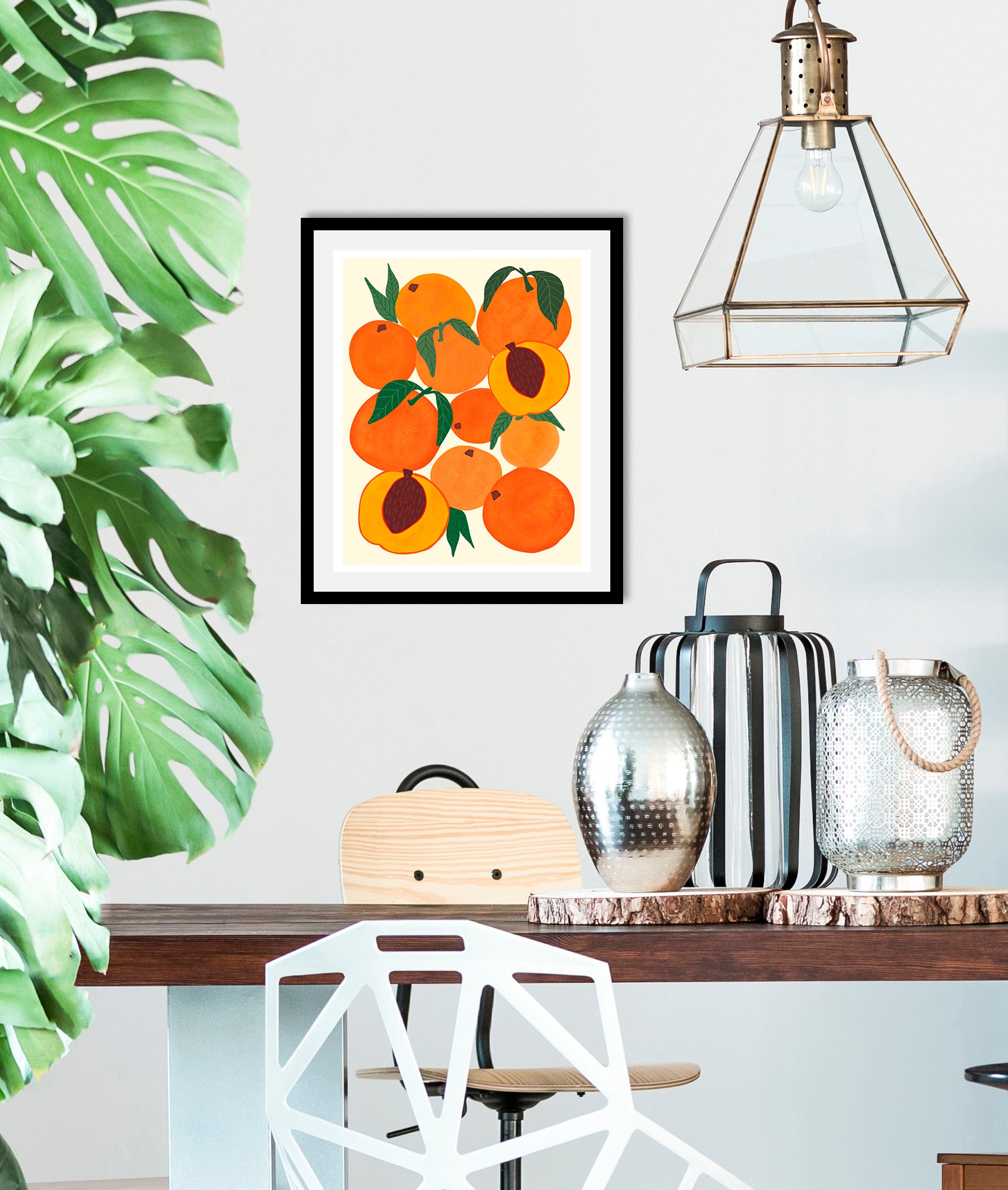 Image of queence Bild "Finn" Essen Kunst Lebensmittel Obst Obst Bilder 1 Stk. tlg. gerahmt