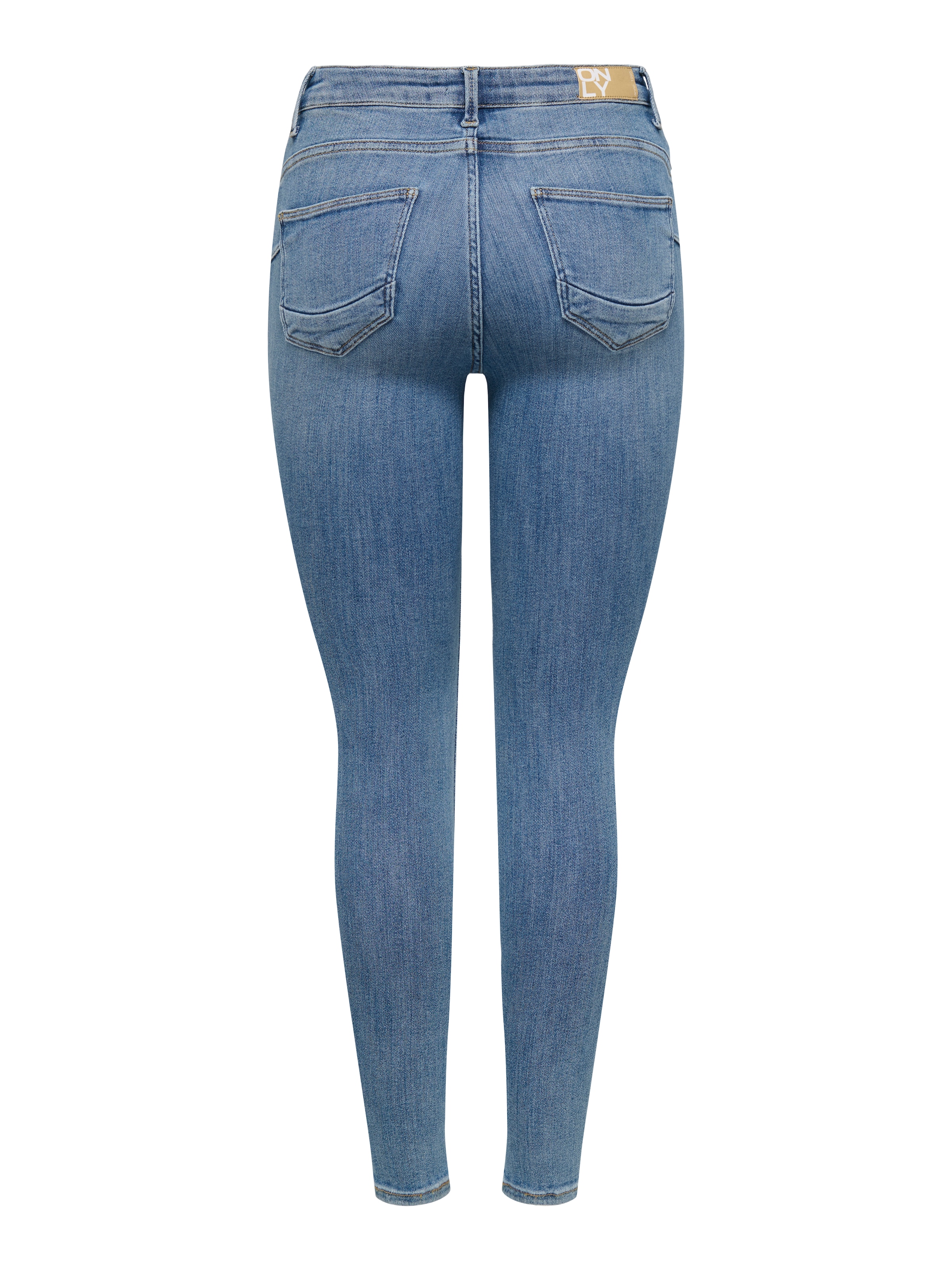 ONLY Jeans skinny »ONLPOWER MID SK PUSHUP KNEE CUT DNM« mit Destroyed Detail