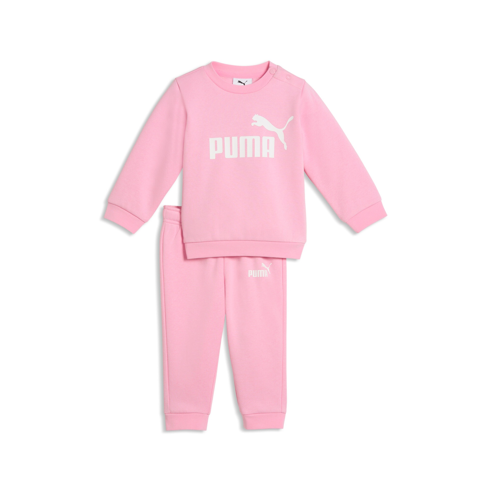 Image of PUMA Trainingsanzug "MINICATS ESS CREW SET FL INF" 2 tlg. mit Kapuze, aus kuscheligem Fleecestoff
