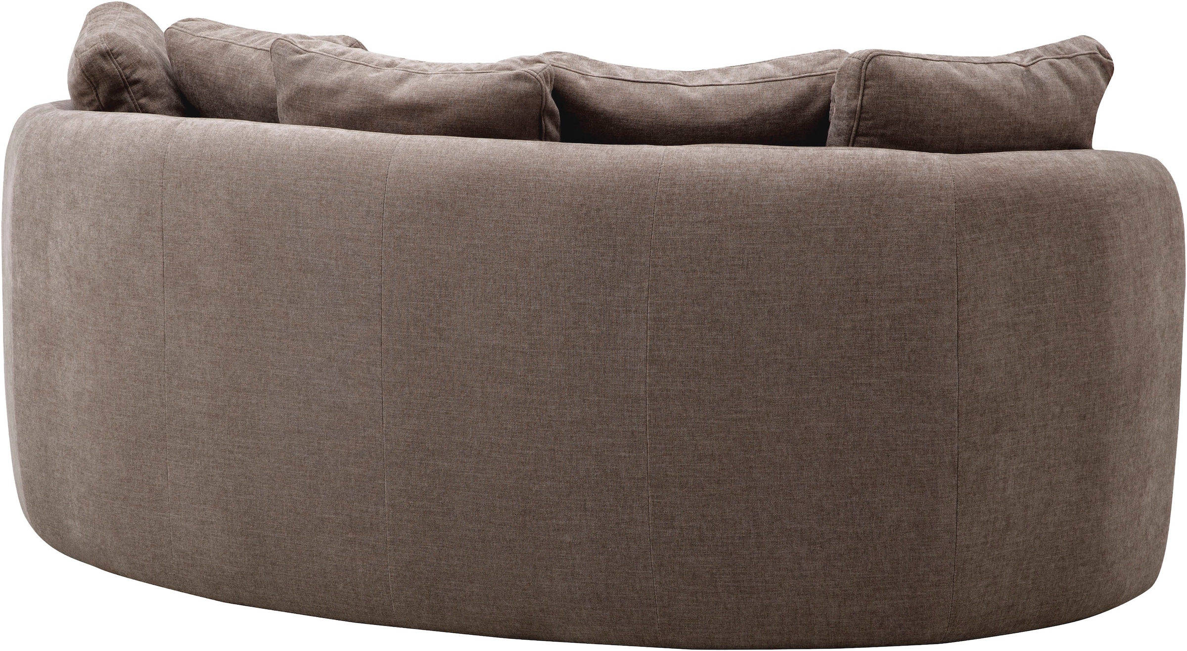 GOODproduct 2,5-places »Kaarl, rundes Loungesofa, Sofa mit Kissen, perfekt gepolstert« Webstoff, in fünf Farben, zeitloses Design, inkl. 5 Rückenkissen