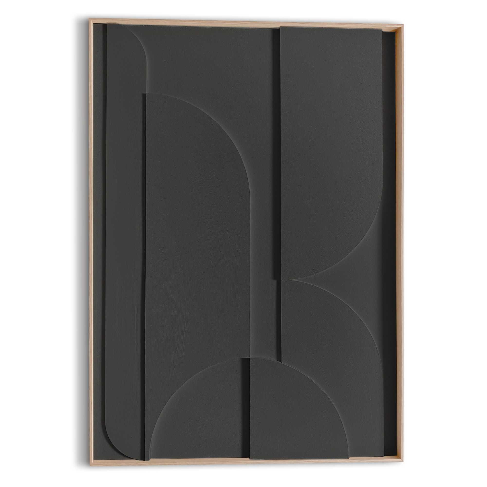 Image of Reinders Wandbild "Puzzeled - charcoal" Wohnzimmer - Artwork - 3D - Minimalistisch - MDF - Abstrakt - 50x70cm