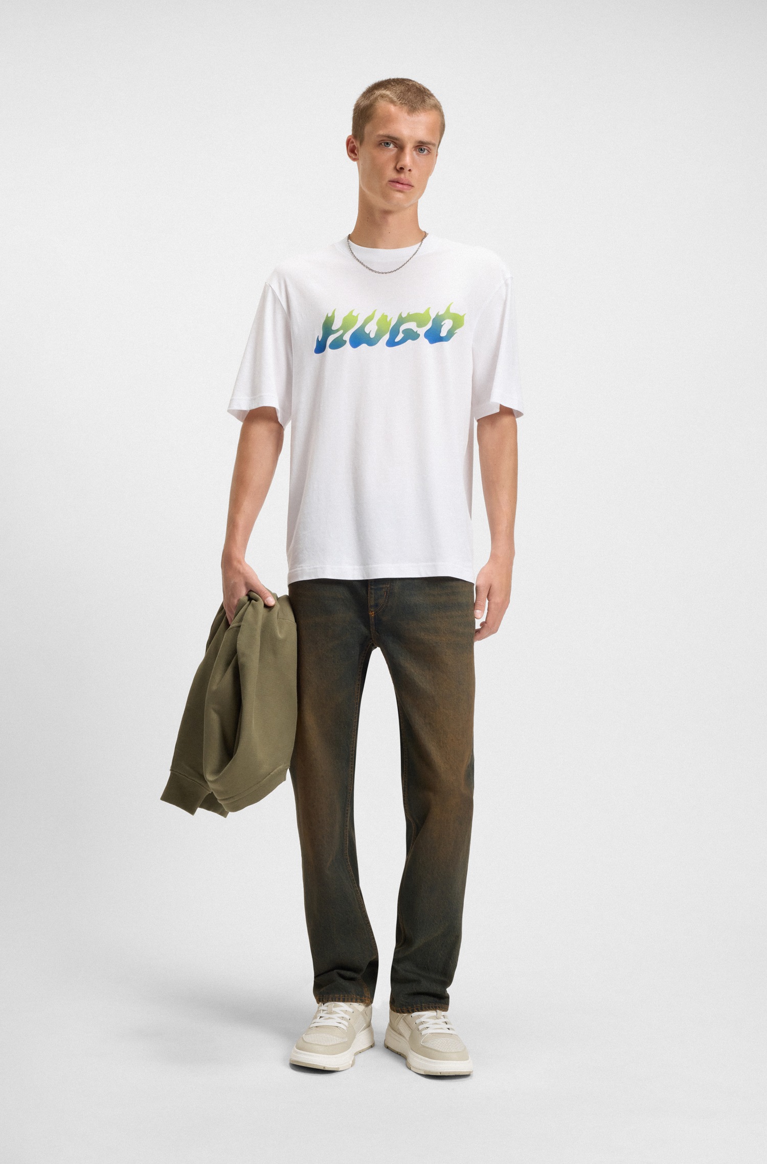 HUGO Blue T-Shirt »Napolux« Rundhalsausschnitt, regular fit, Logodruck