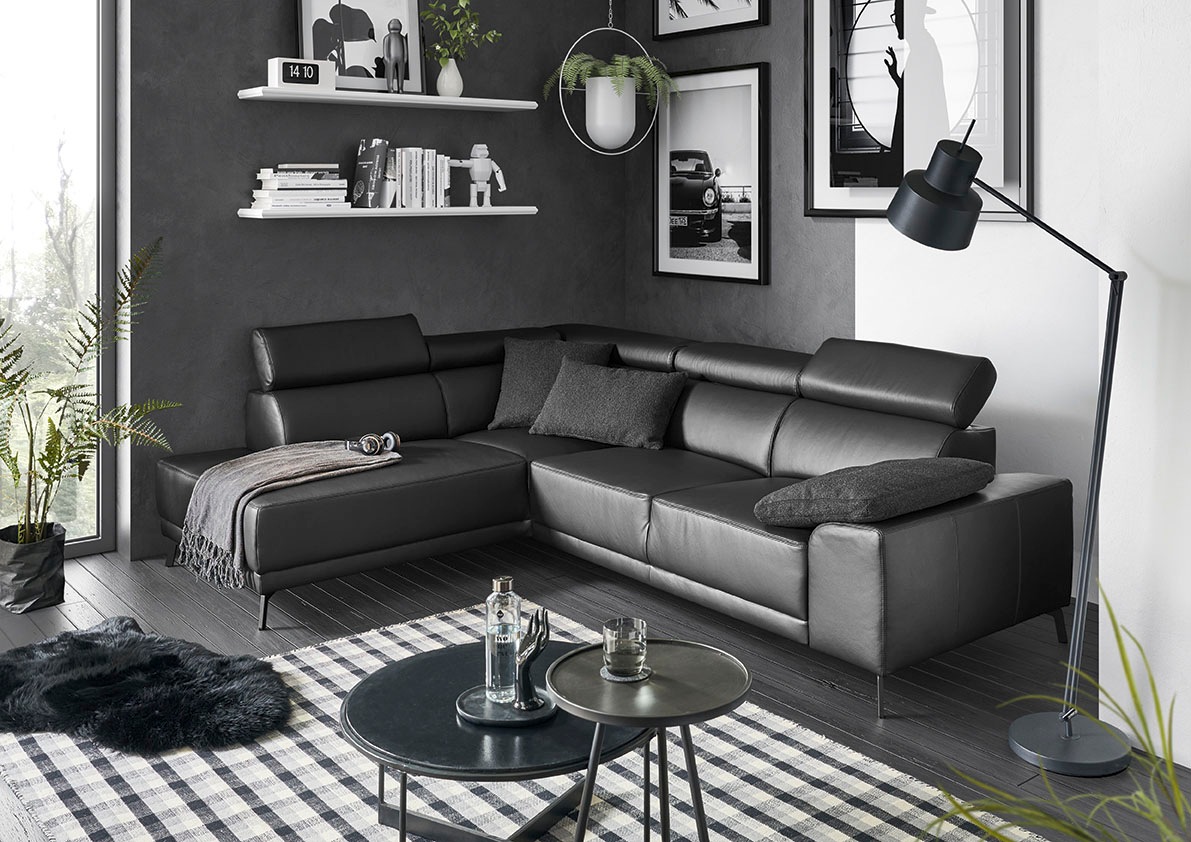 Image of 3C Candy Ecksofa "Greve modern und bequem, inkl. manueller Kopfteilverstellung, L-Form" wahlweise mit motorischem Sitzvorzug
