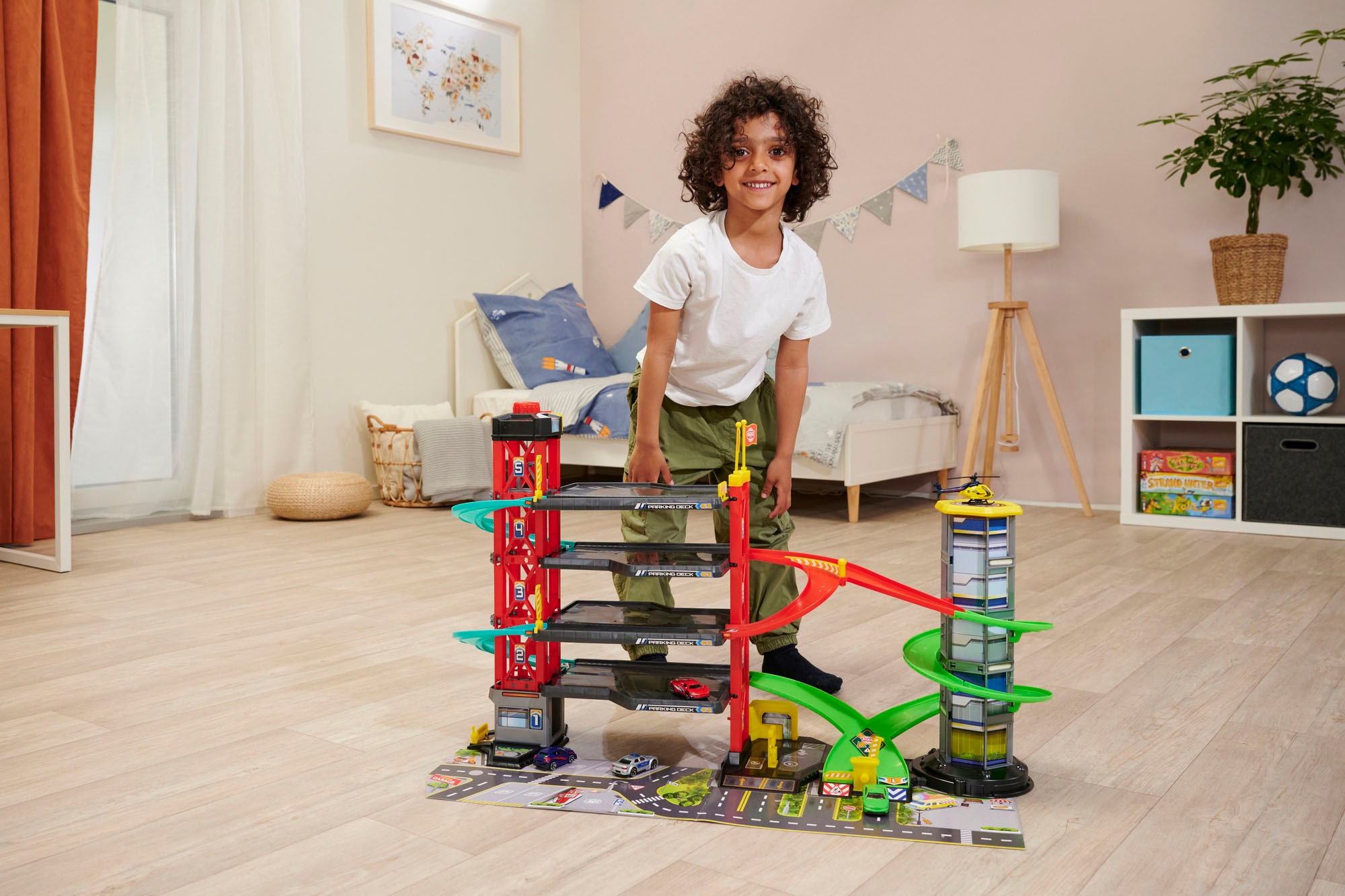 Dickie Toys Garage de parc de jeu »Parking Garage« inklusive 5 Fahrzeuge; mit Licht und Sound