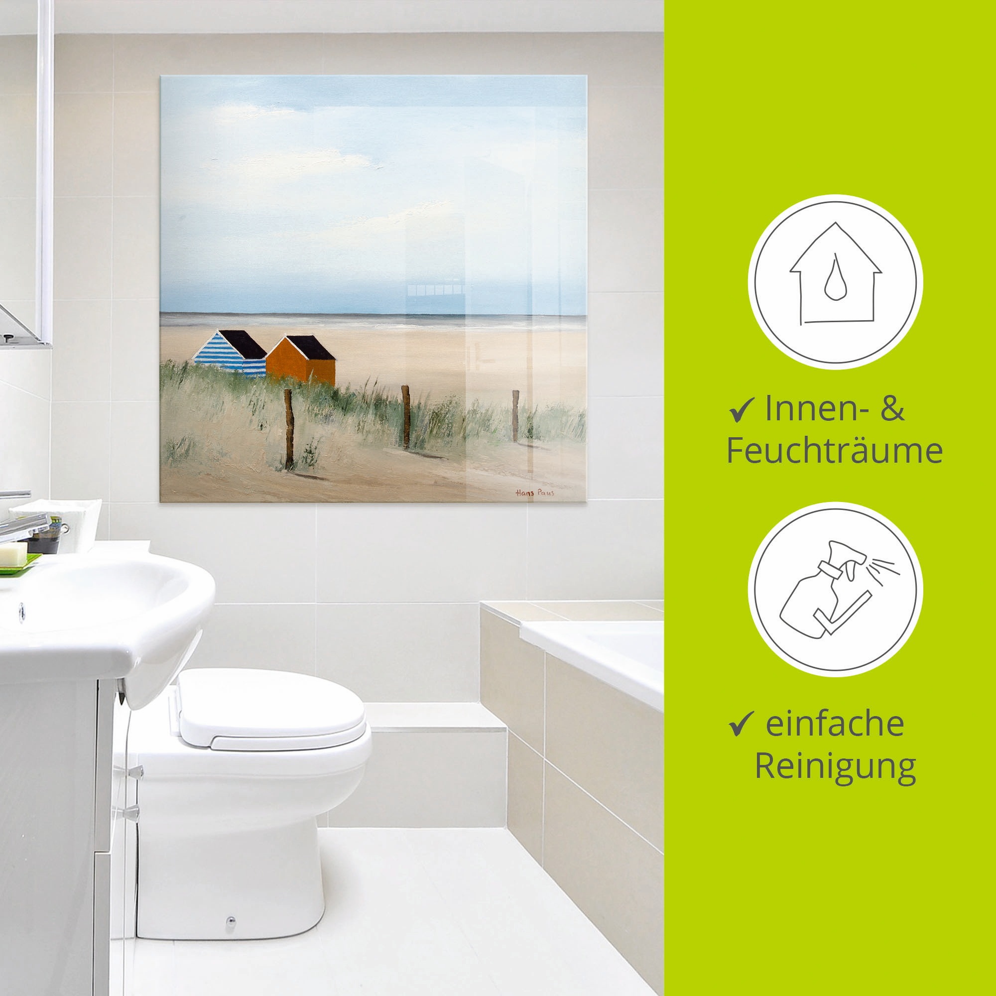 Artland Tableau en verre »Sonniger Morgen V« 1 cuis tlg. in verschiedenen Grössen