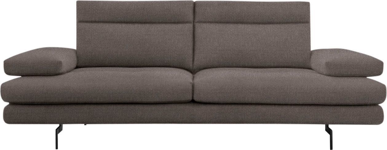 Image of CALIA ITALIA 3,5-Sitzer "Toby Wing, 228 cm breit, italienisches Designsofa, Megasofa" inkl. Sitztiefenverstellung und Armteilfunktion, Füsse in Schwarz matt