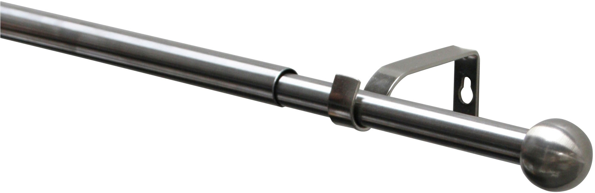 Image of GARDINIA Gardinenstange "Gardinenstangen Set Kos" Ø 19 mm 1 läufig-läufig mit Bohren, Schrauben, Wandmontage, Metall, Kugel, Ø 19/16 mm