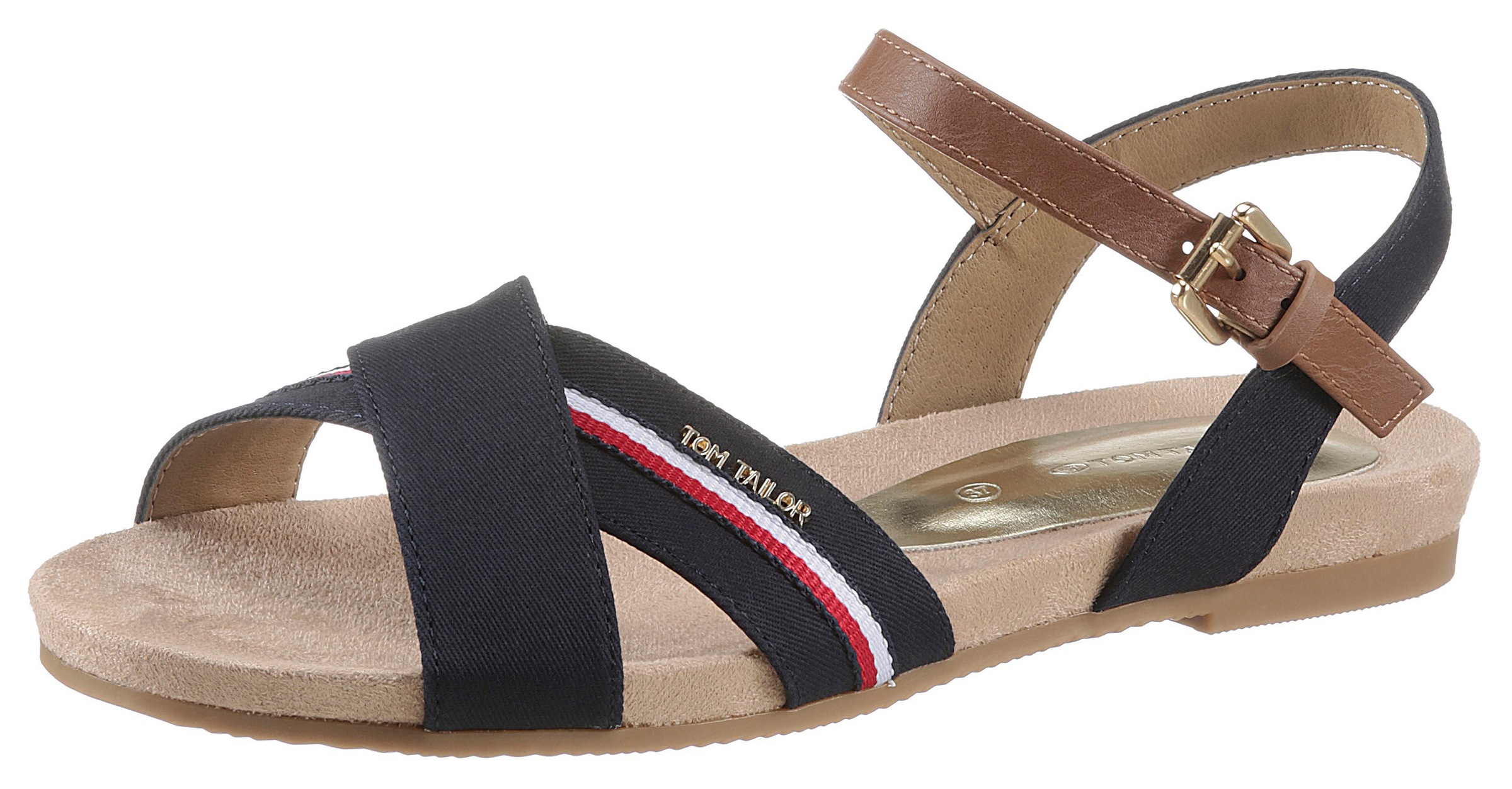 Image of TOM TAILOR Riemchensandale, mit Logoschriftzug bei Ackermann Versand Schweiz