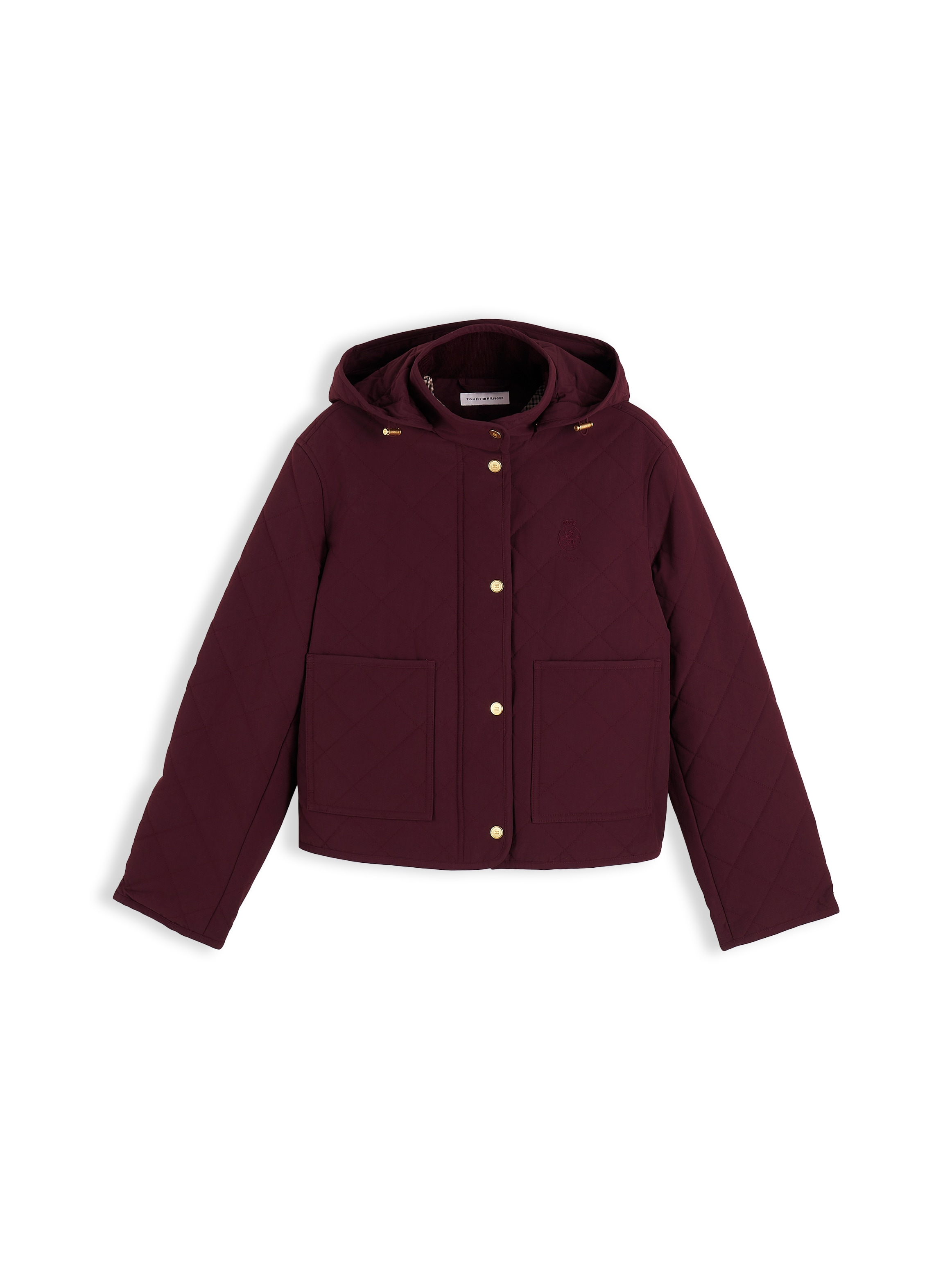 Tommy Hilfiger Veste matelassée »QUILTED HOOD JACKET« avec capuche mélange de coton